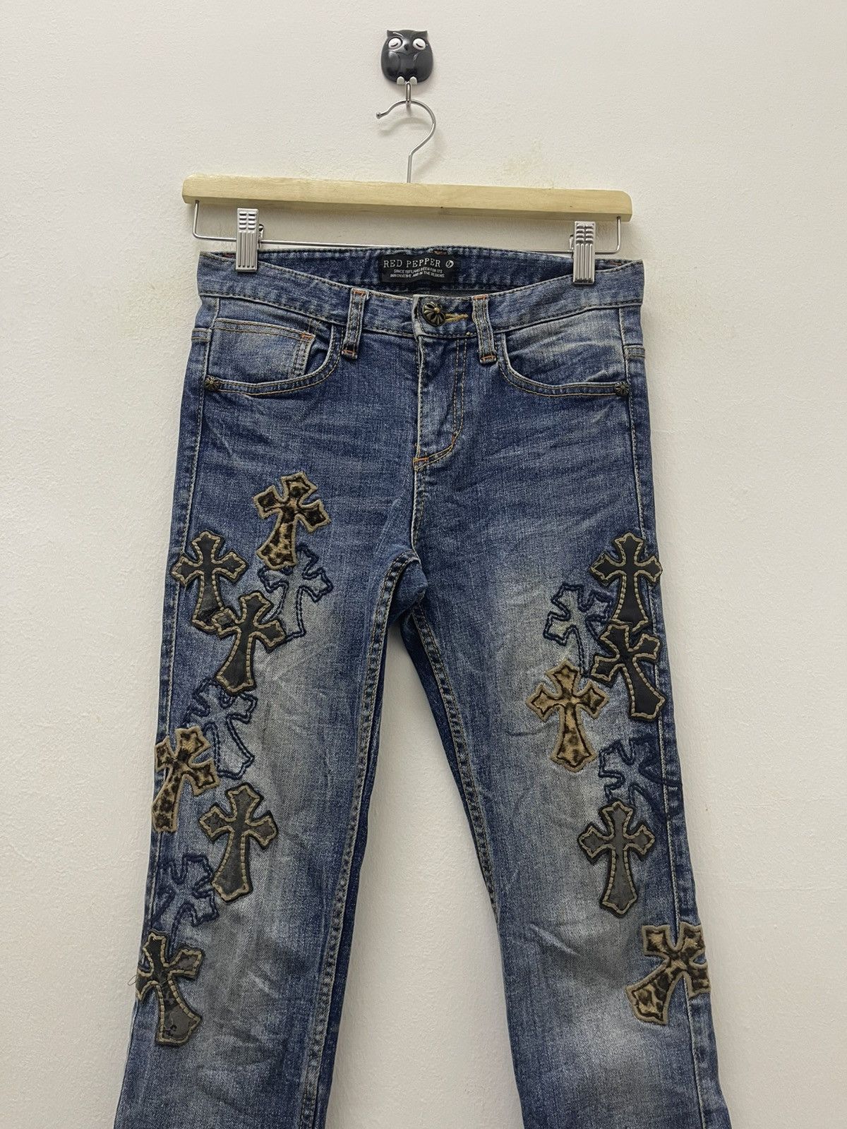 Japanese Brand Rare Vintage RED PEPPER Japan X Chrome Hearts Cross Patch Size US 26 / EU 42 - 3 Thumbnail