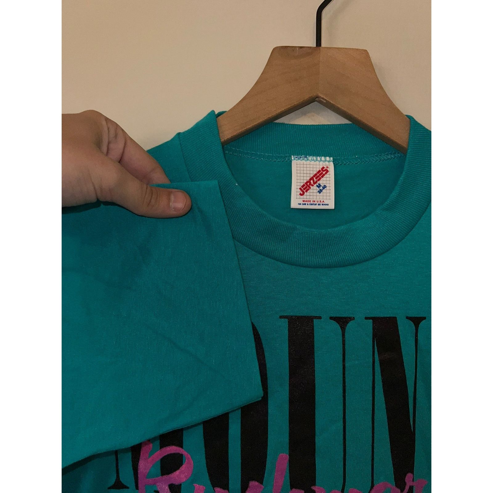 Jerzees Vintage Mount Rushmore Shirt South Dakota Teal Tee 80s 1989 Size US M / EU 48-50 / 2 - 7 Thumbnail