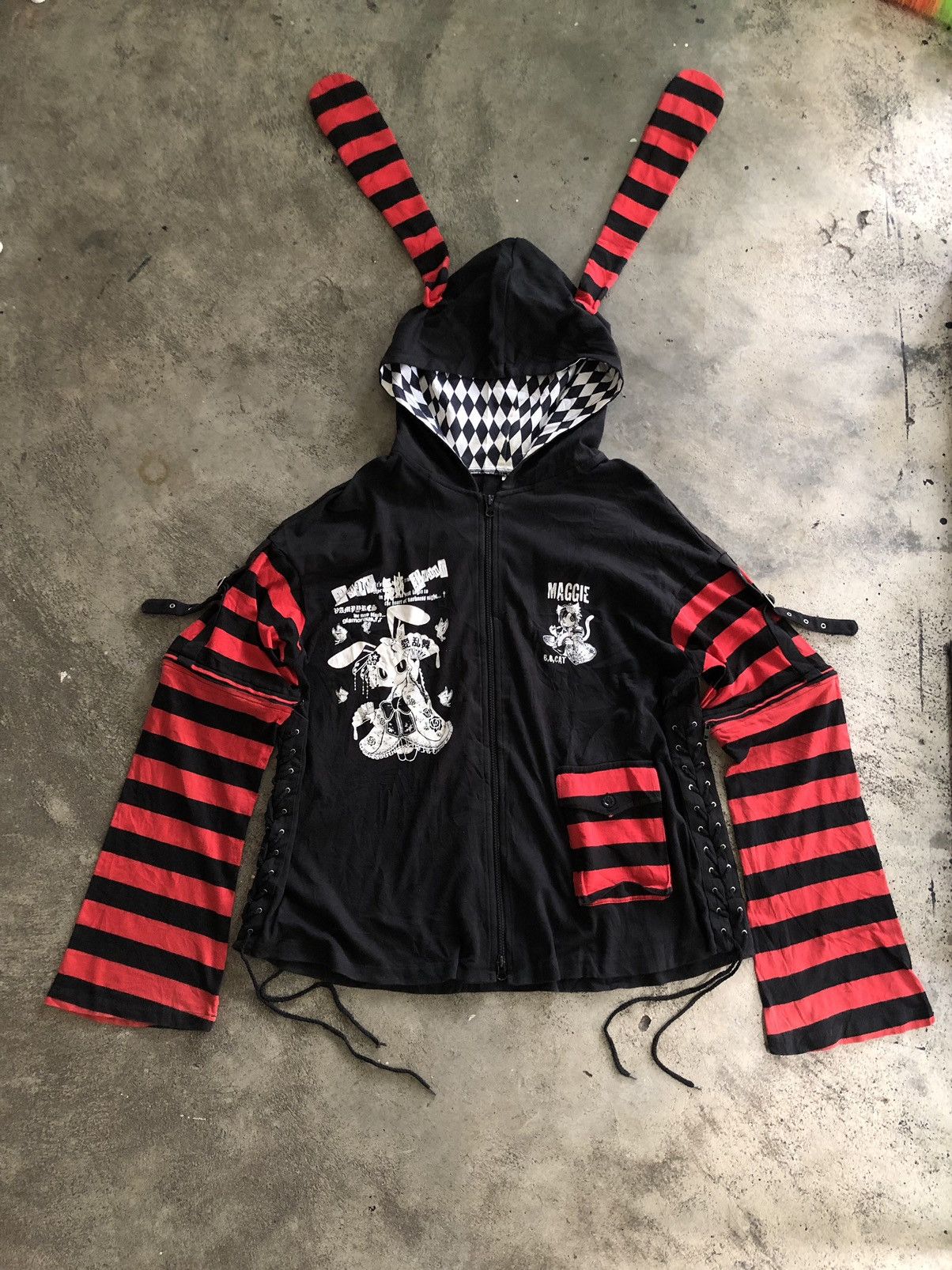 If Six Was Nine GOTHIC PUNK STYLE JAPANESE ZIP HOODIE Size US XL / EU 56 / 4 - 2 Thumbnail
