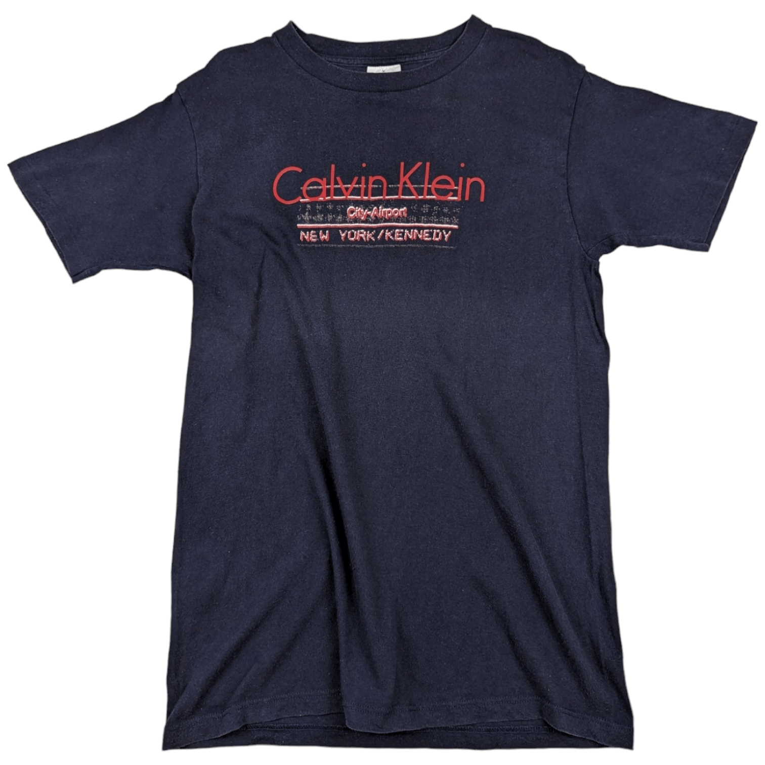 Calvin Klein Vtg CALVIN KLEIN JF Kennedy Airport T-Shirt Single Stitches Size US M / EU 48-50 / 2 - 3 Thumbnail