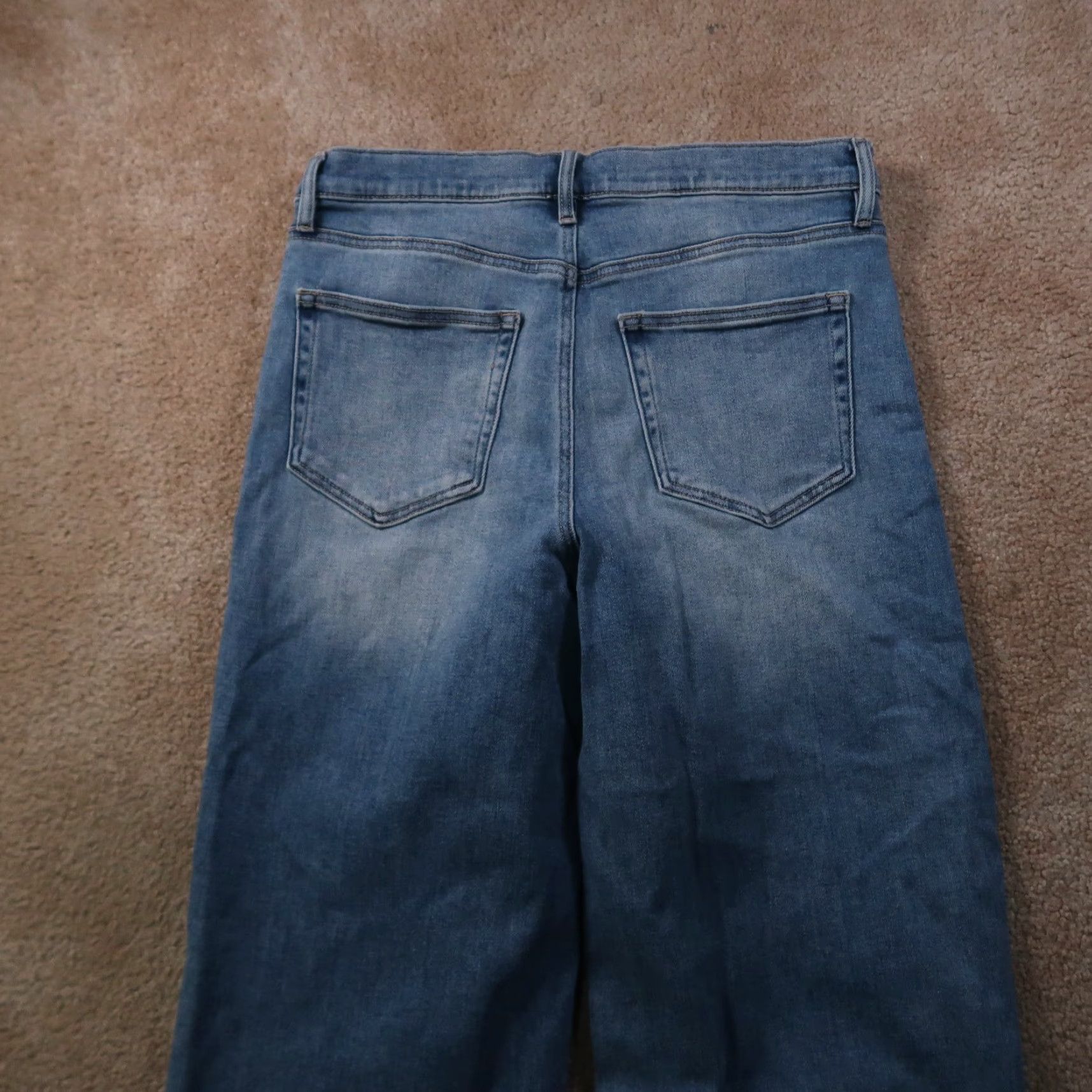 Vintage Altar’d State Women’s Jeans Skinny Distressed Denim Stretch Blue Size 31 Jeans Womens 5-Pocket Zipper Button Fringe Distressed Size 24" / US 00 / IT 34 - 6 Thumbnail