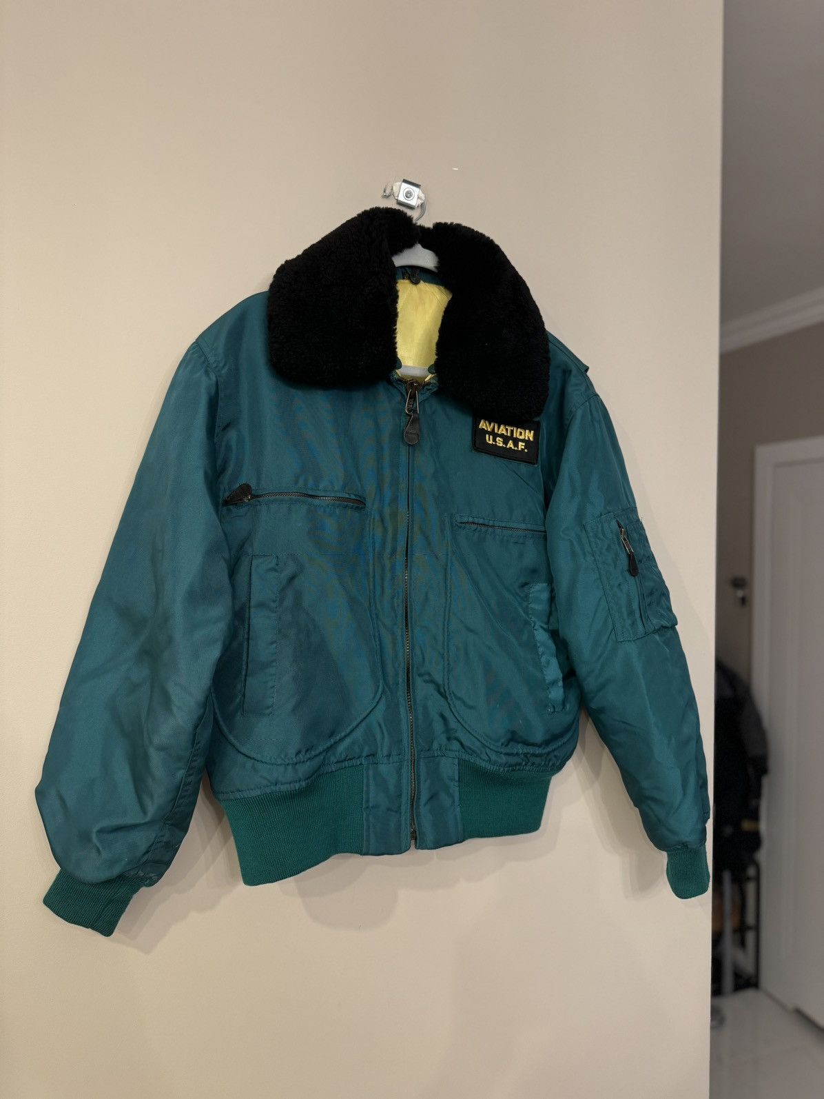 Vintage Vintage bomber Aviation USA rare 80s 90s jacket Size US S / EU 44-46 / 1 - 2 Thumbnail