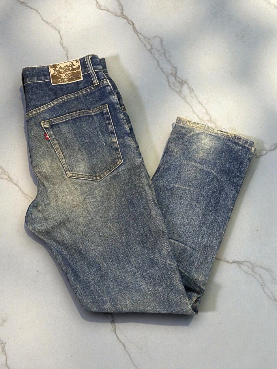 Japanese Brand vintage gold rush distressed reworked denim Size US 31 - 1 Thumbnail