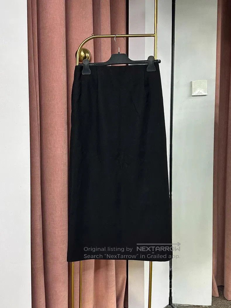 The Row The Row Black Wool Split Hem Skirt. Size US 26 / EU 42 - 2 Thumbnail