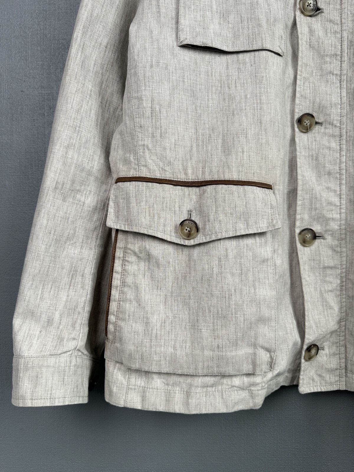 Hackett HACKETT MAYFAIR Storm System Linen Field Jacket Men’s XL Size US XL / EU 56 / 4 - 5 Thumbnail