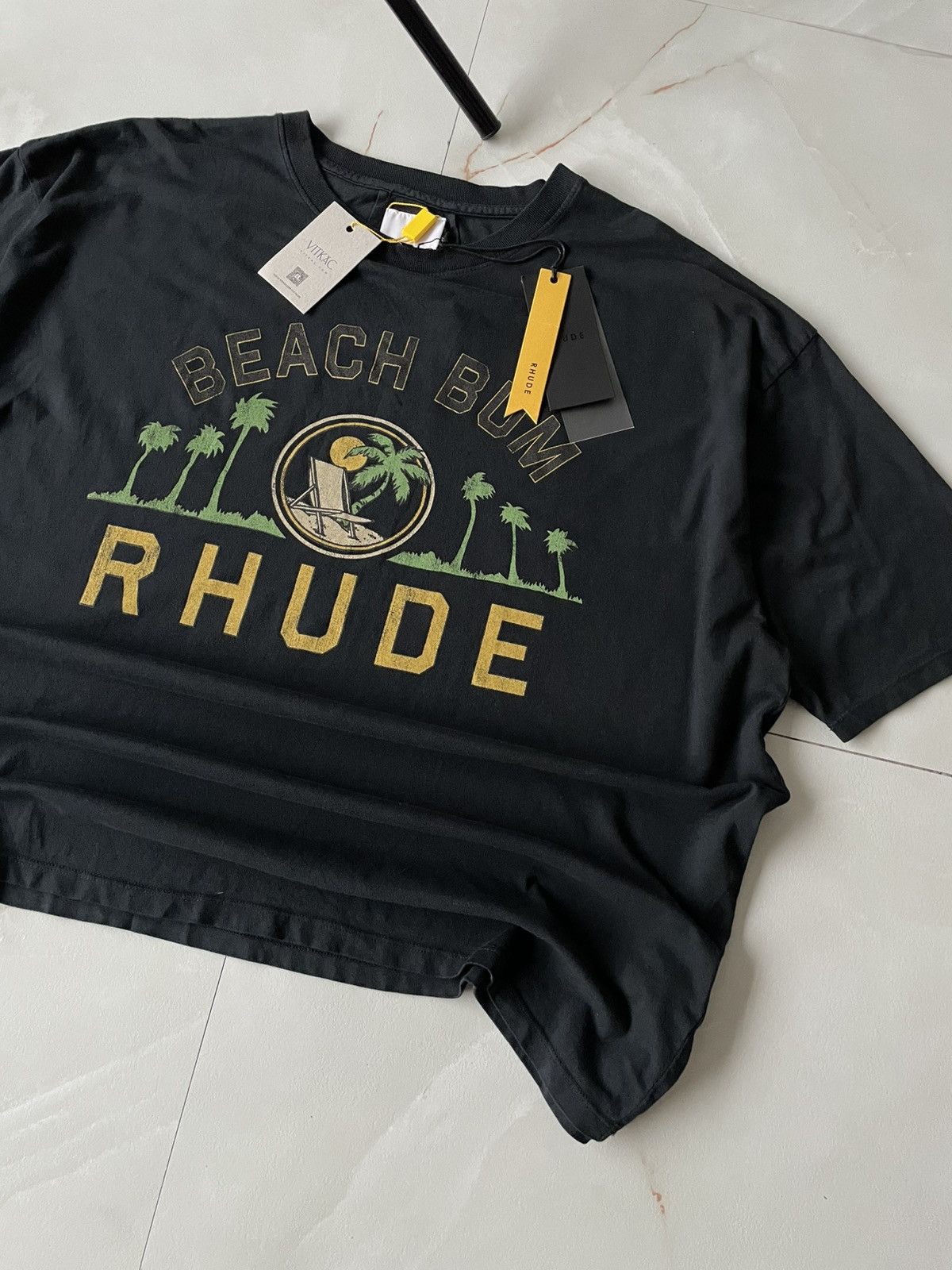 Rhude RHUDE VTG BLACK PALMERA TEE Size US XL / EU 56 / 4 - 8 Thumbnail