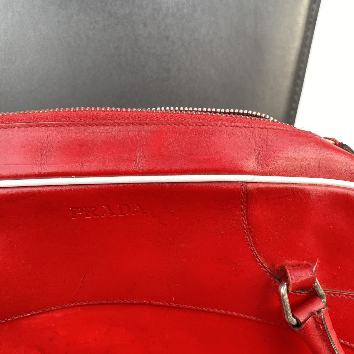 Prada SS2000 Prada Vitello Easy bowling Bag Size ONE SIZE - 7 Thumbnail