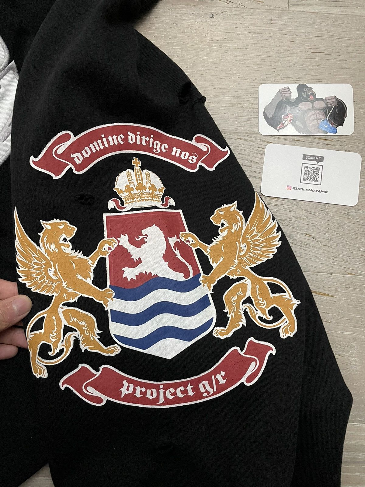 PROJECT G/R Project GR RECONSTRUCTED FOLDED ZIP HOODIE - Black Size US S / EU 44-46 / 1 - 3 Thumbnail