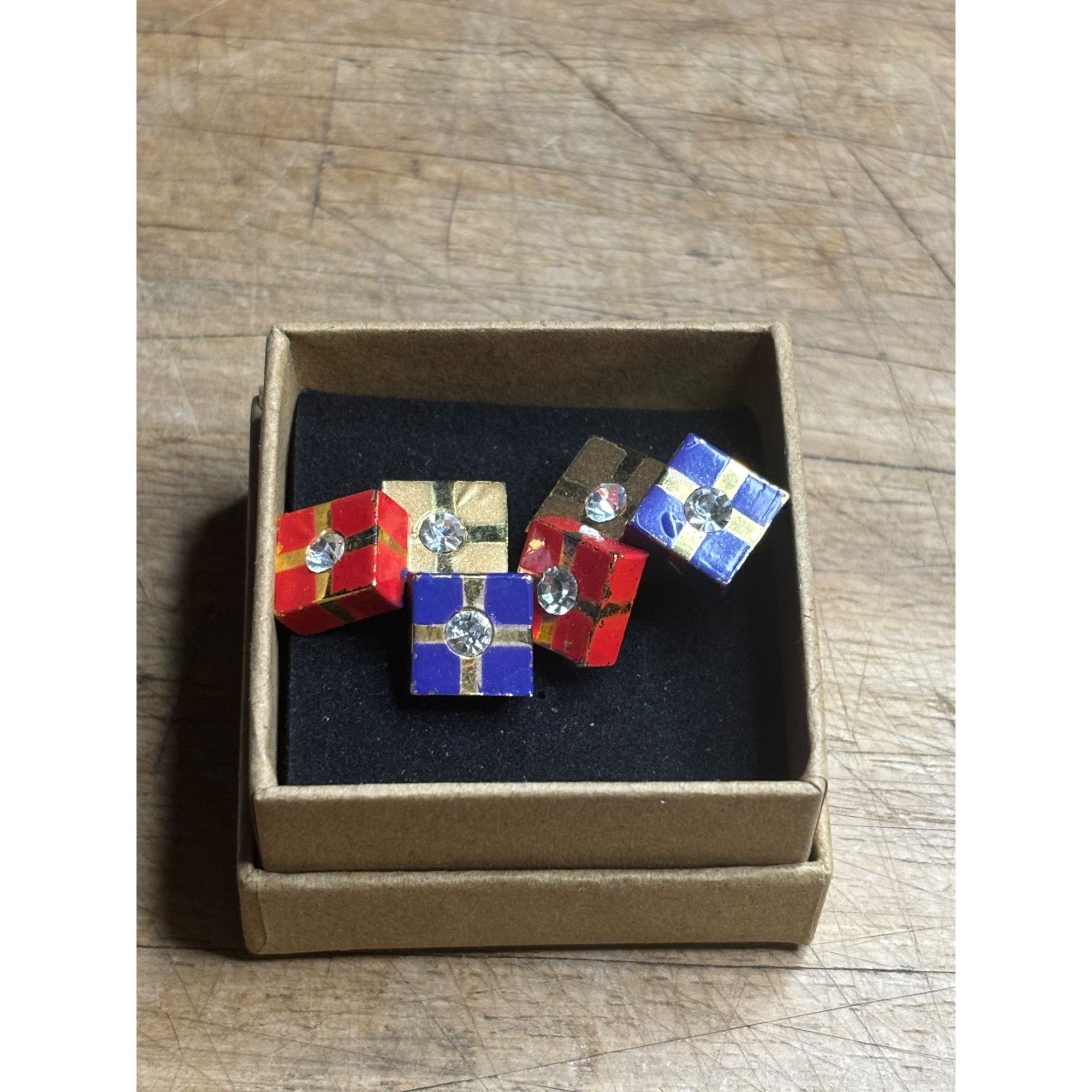 Other Christmas presents Earrings Square Stud Earrings With Rhines Size ONE SIZE - 1 Thumbnail