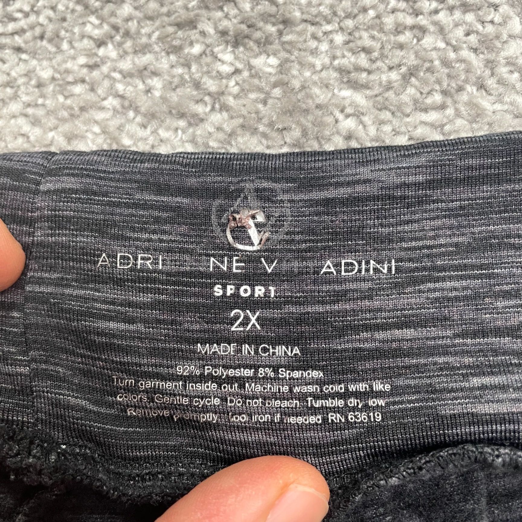 Vintage Adrienne Vittadini Sport Sweatpants Womens 2X Dark Gray Tapered Zip Pocket 32x28 Size 40" / US 18 - 6 Thumbnail