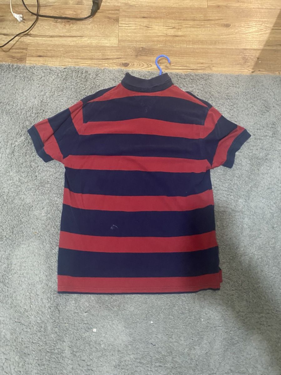 Tommy Hilfiger Red stripped vintage tommy polo Size US L / EU 52-54 / 3 - 2 Thumbnail