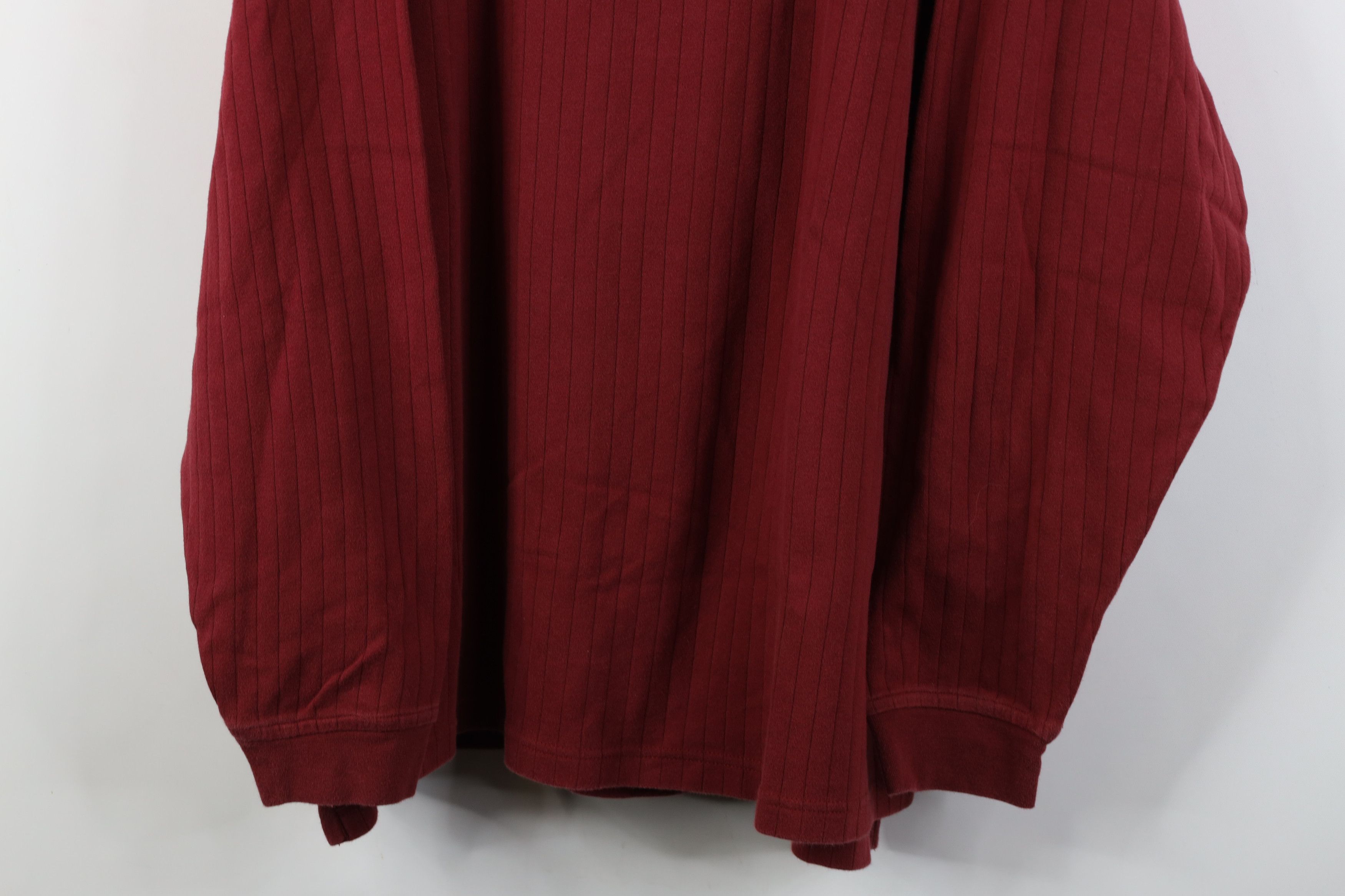 Vintage Vintage 90s Streetwear Heavy Ribbed Henley T-Shirt Red Size US XL / EU 56 / 4 - 3 Thumbnail