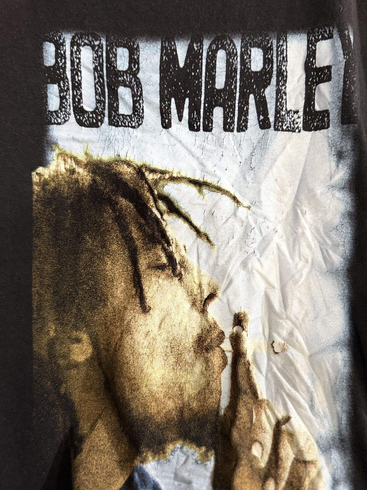 Rap Tees Thrashed Vintage 90s Bob Marley Hope Road Music Sun Faded T Size US L / EU 52-54 / 3 - 5 Thumbnail