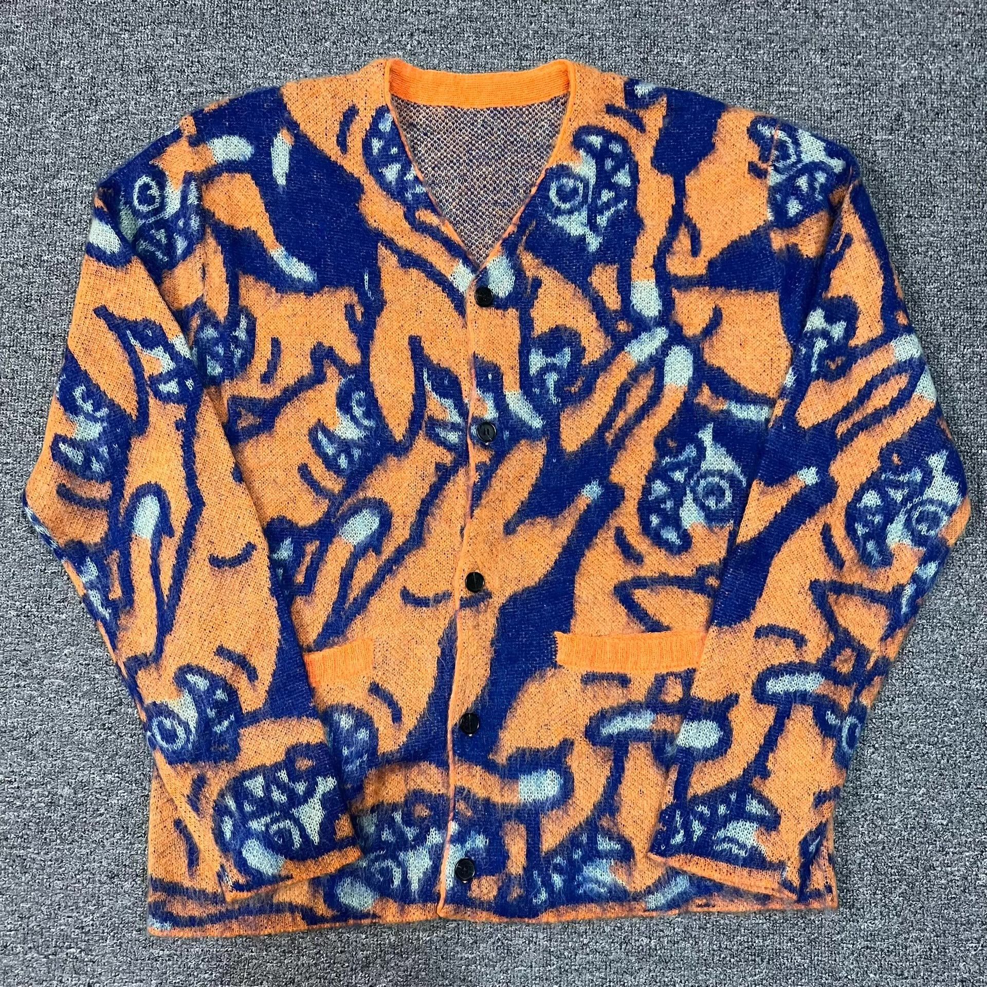 Billionaire Boys Club BBC ICECREAM All-Over Flying Dog Print Cardigan Sweater Q7 Size US L / EU 52-54 / 3 - 1 Thumbnail