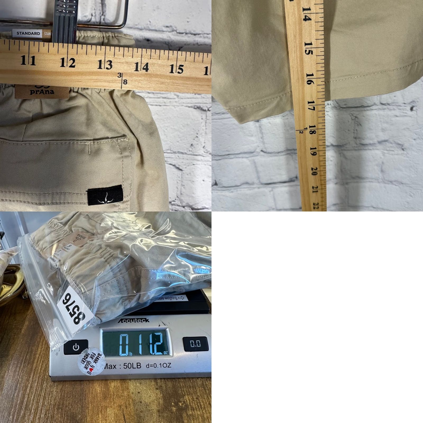 Prana prAna Mojave Short Cliffside Tan Khaki Mens S 6 Inseam Canvas Cotton Blend Belted Pockets logo 1972481 NEW Size US 27 - 8 Thumbnail
