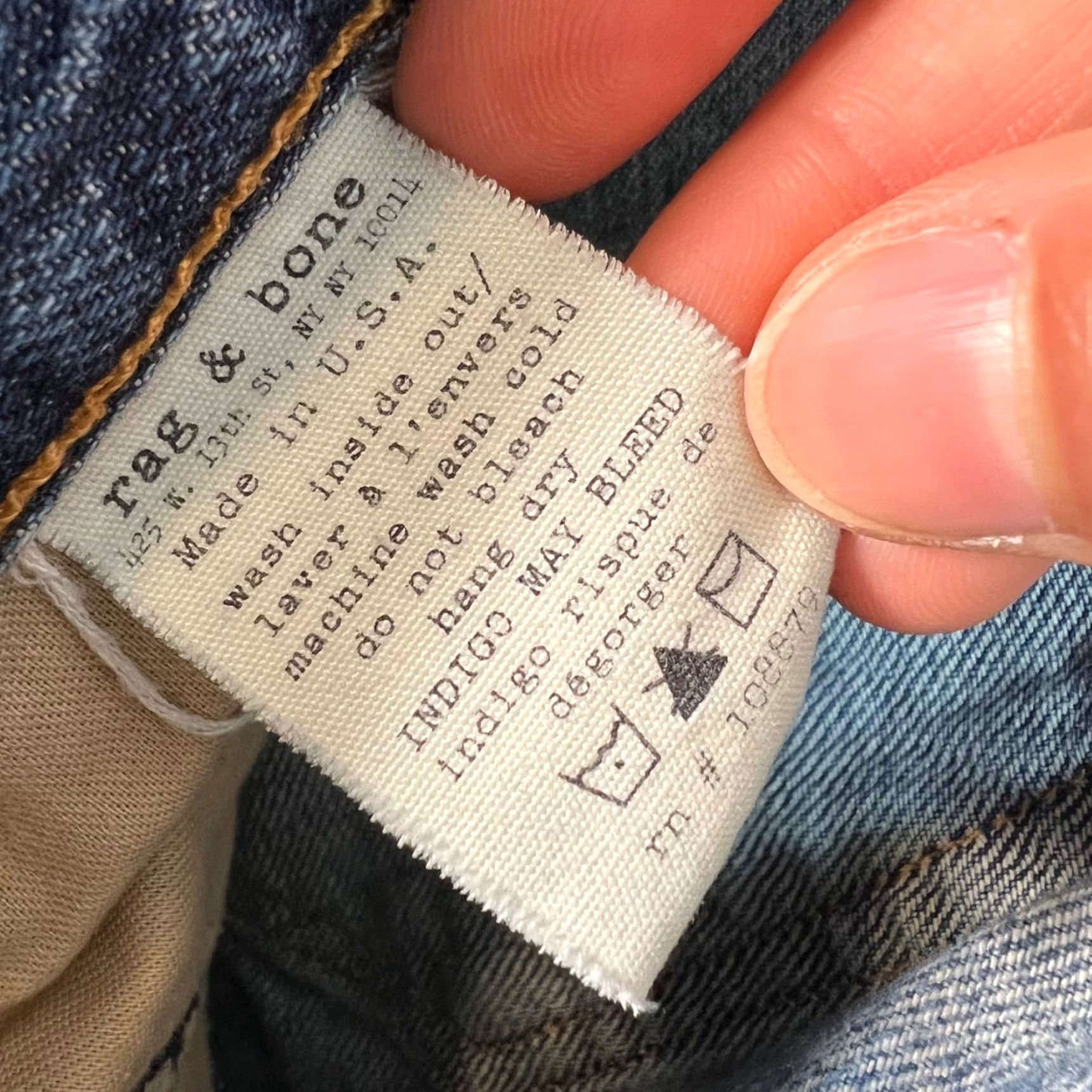 Rag & Bone VINTAGE Rag & Bone Boyfriend Jeans Distressed Blue Denim Jeans Size 26 Cropped Buckley Size 26" / US 2 / IT 38 - 5 Thumbnail