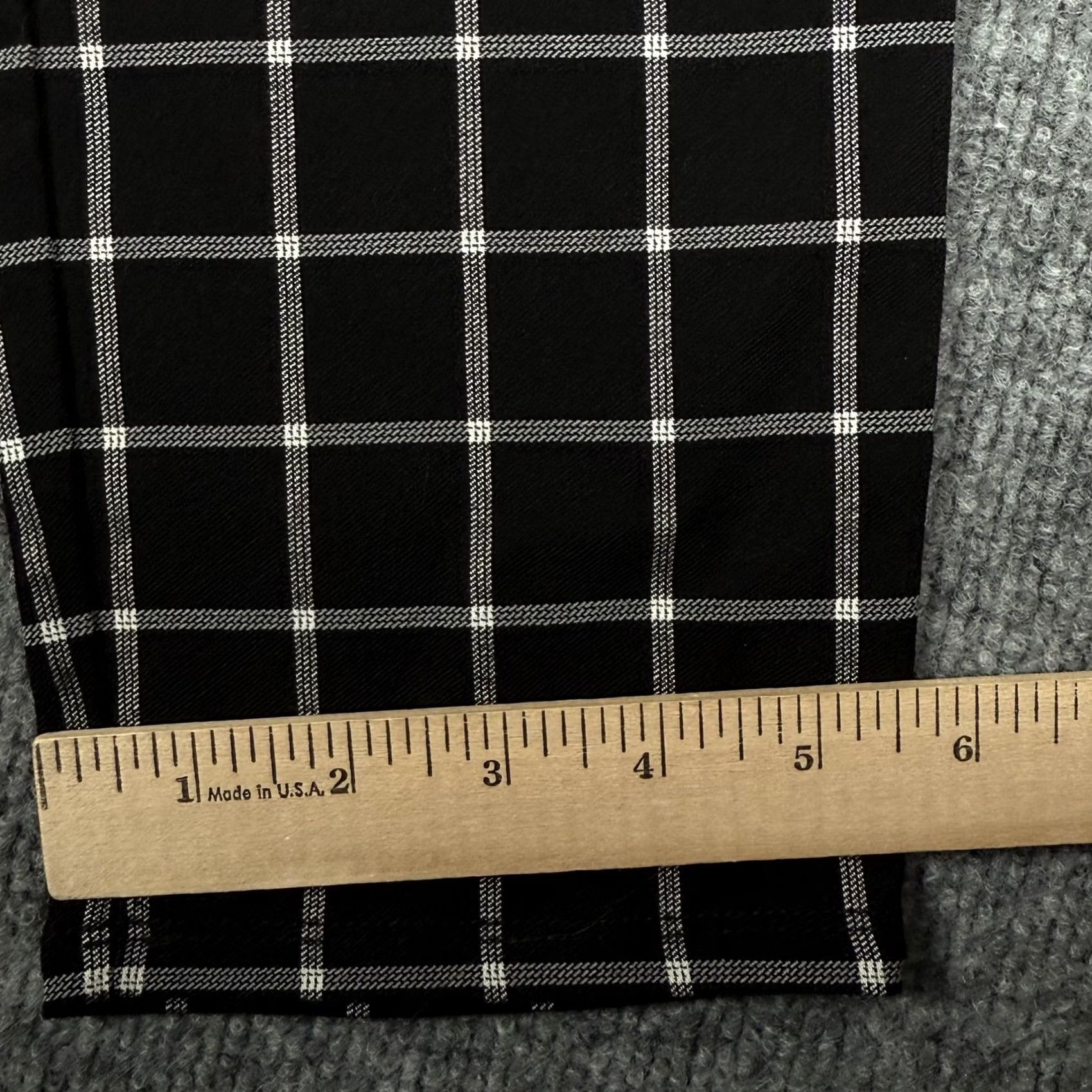 Vintage VINTAGE? No. PS LA Pants Women Medium Black White Plaid Stretch Straight Pull On Rayon Blend Pants Size 32" / US 10 / IT 46 - 7 Thumbnail