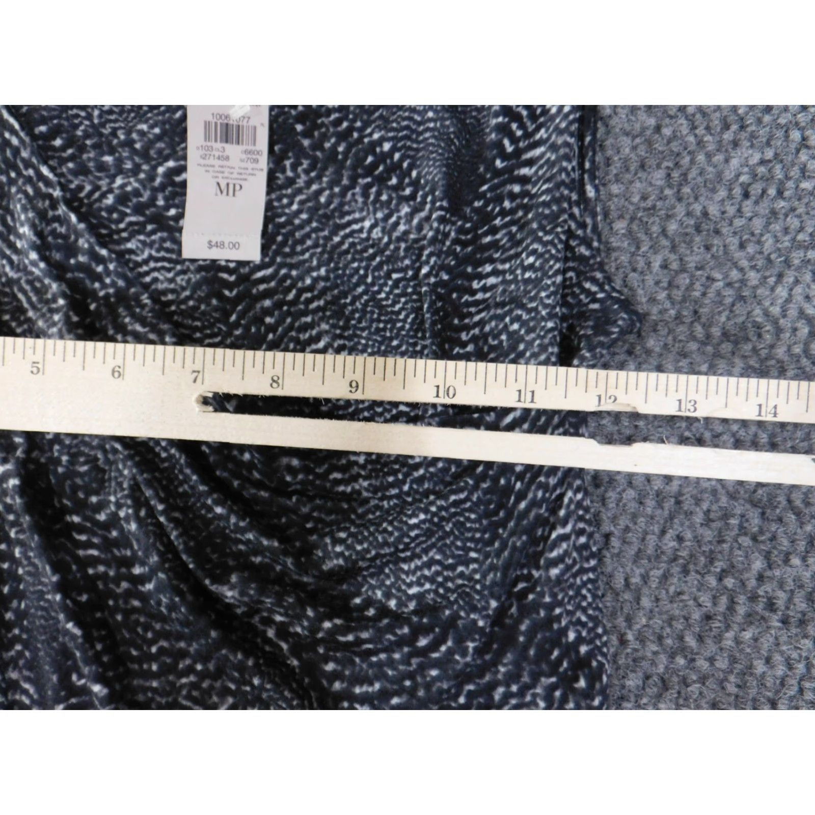 Vintage ann taylor top Medium petite gray pullover sleeveless geometric womens rayon blouse Size M / US 6-8 / IT 42-44 - 7 Thumbnail