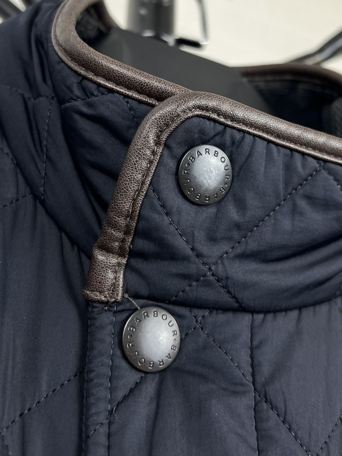 Barbour BARBOUR Jacket Quilted POWELL Pockets Logo Blue Men’s Size US XL / EU 56 / 4 - 5 Thumbnail
