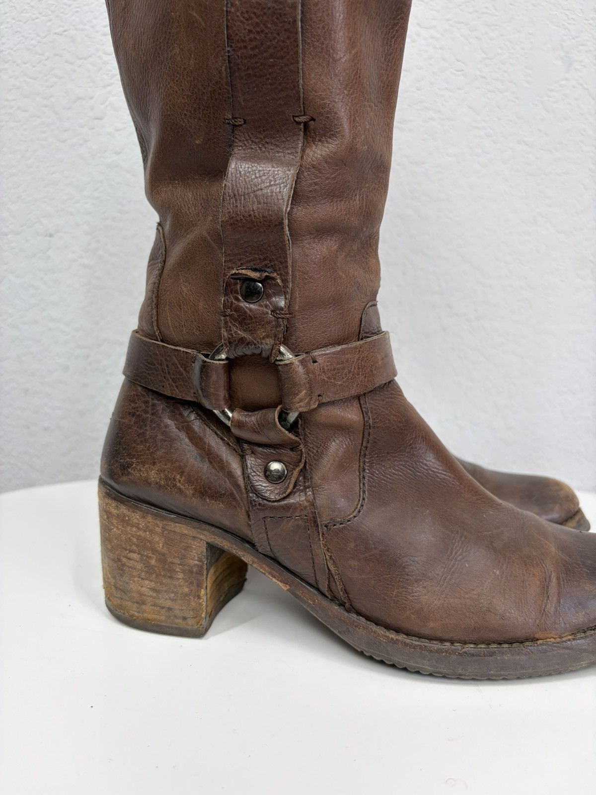 If Six Was Nine A.S. 98 Avant Garde Archive Leather Belted Boots Size US 9 / IT 39 - 6 Thumbnail