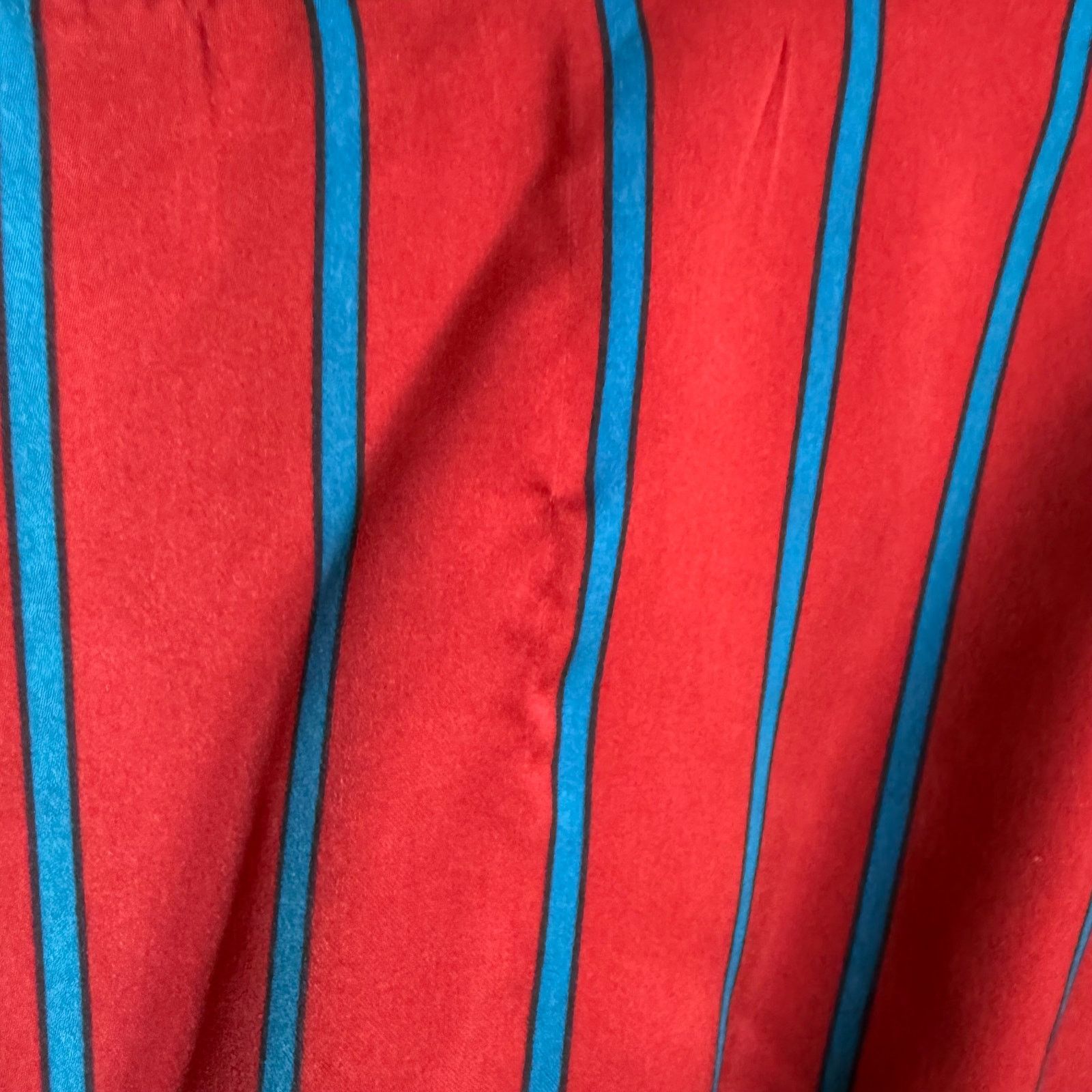 Forever 21 Forever 21 Vintage Look Burgundy Blue Striped Ruffle Dress M Size M / US 6-8 / IT 42-44 - 5 Thumbnail