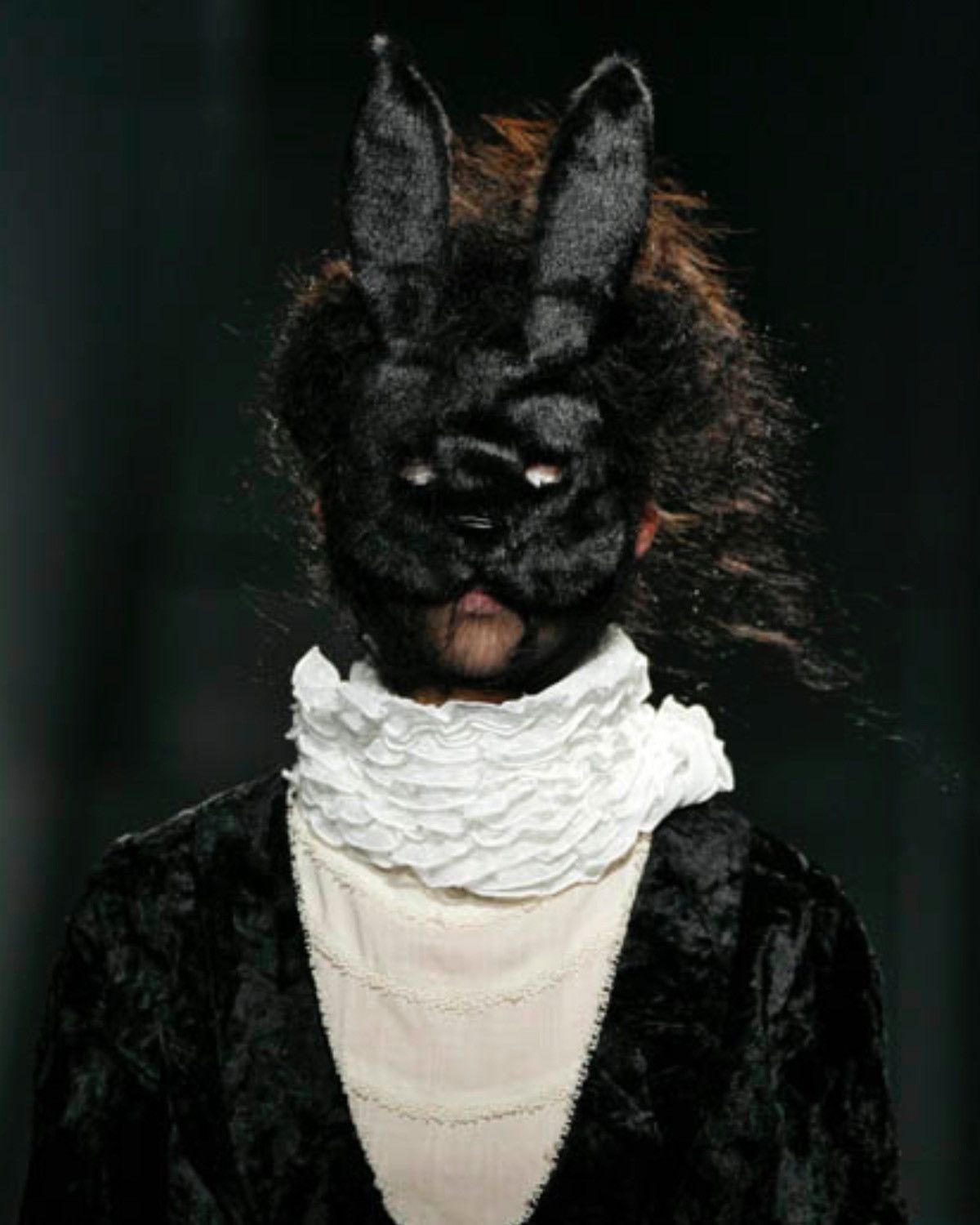 Ne-Net AW2008 NÉ-NET DESIGNED BY KAZUAKI TAKASHIMA RABBIT MASK HOOD Size M / US 6-8 / IT 42-44 - 3 Thumbnail