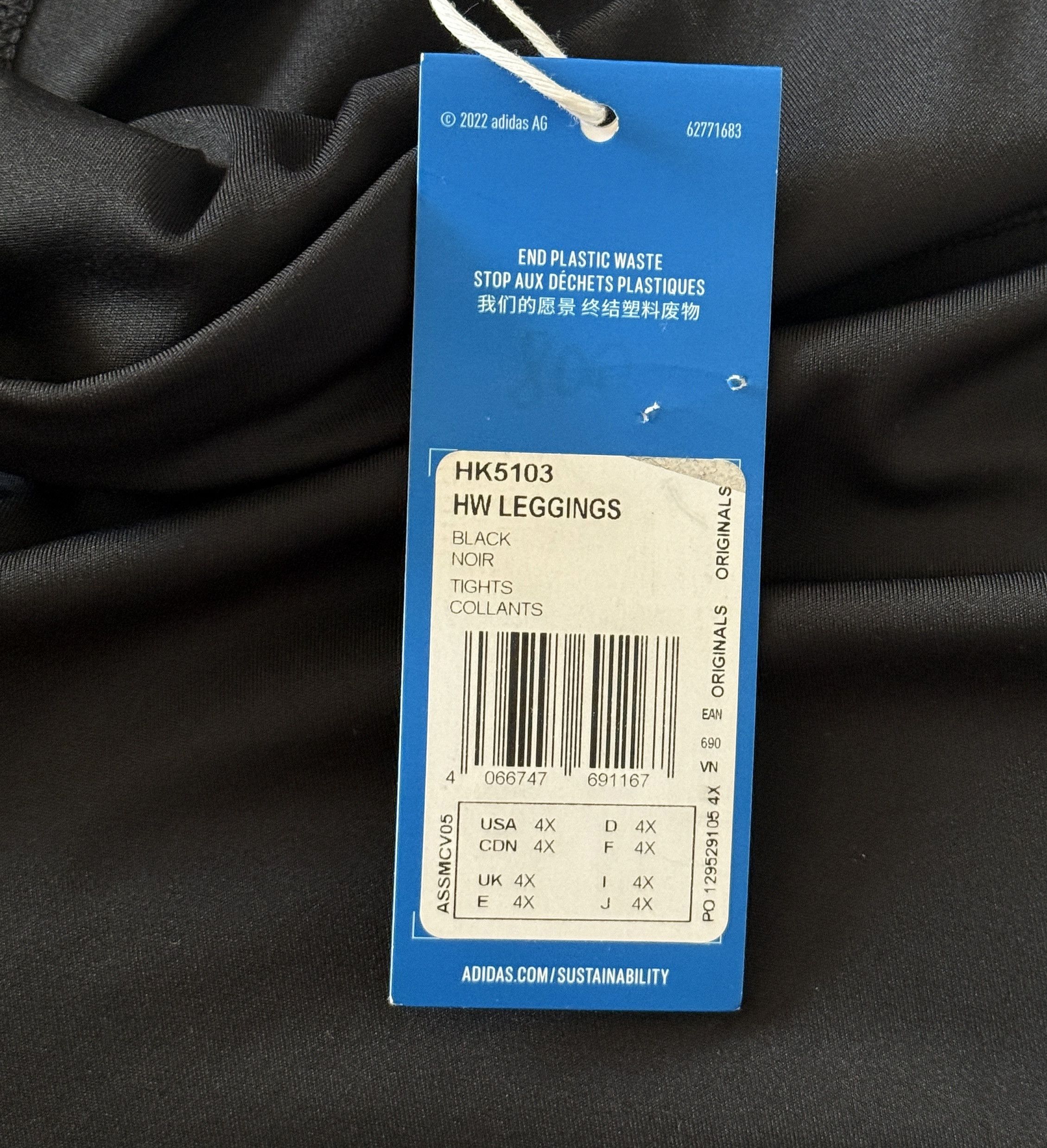 Adidas adidas ALWAYS ORIGINAL LEGGINGS 7/8 SIZE 4X BLACK Size 42" / US 20 - 4 Thumbnail