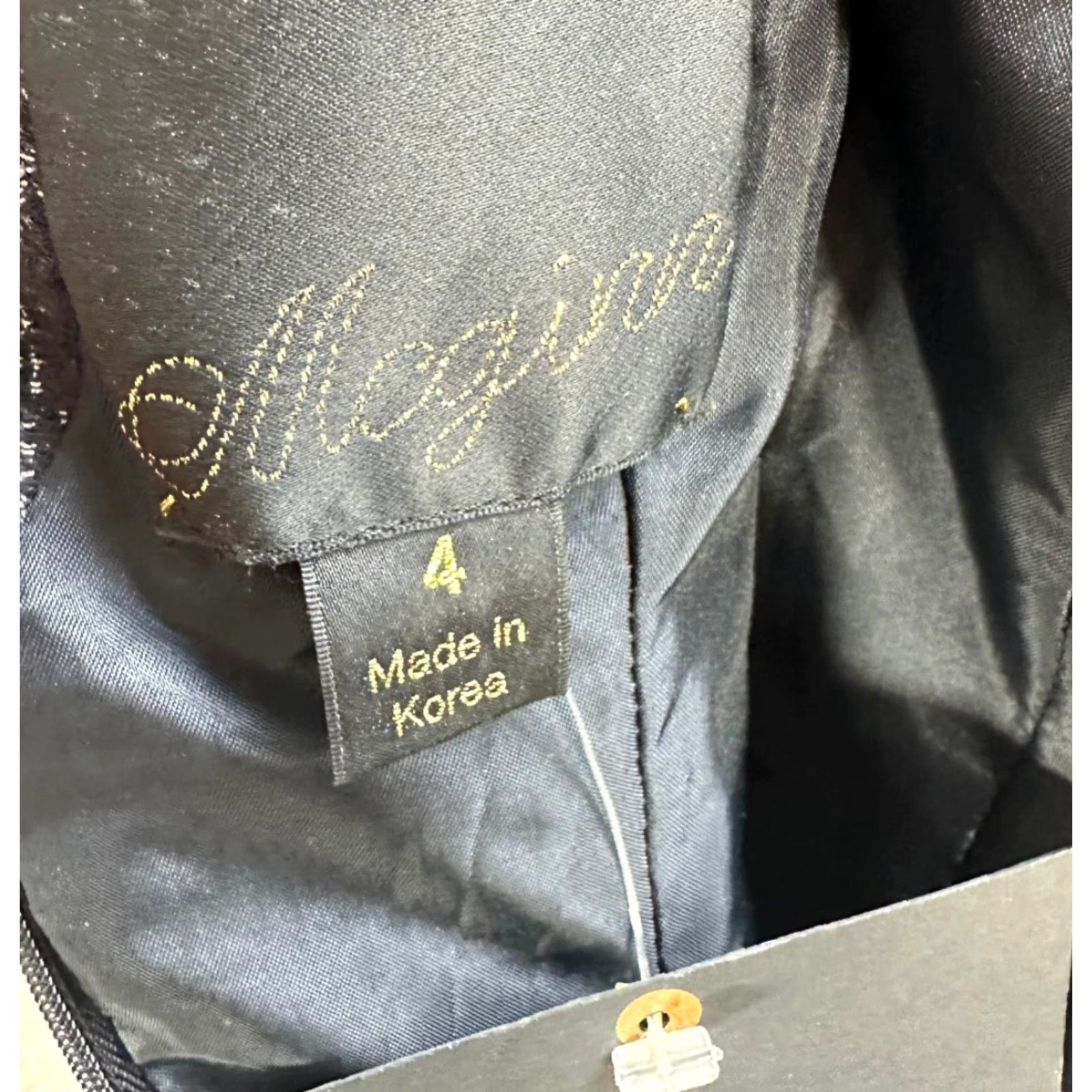 Vintage McGinn Mini Dress Wool Polyester Gray Black Fur Trim Stoned Rabbit Open Back NWT Sz 4 Party Cocktail Women US 4 Size S / US 4 / IT 40 - 3 Thumbnail