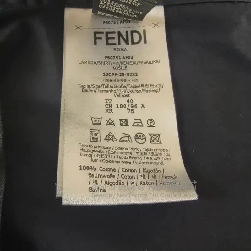 Fendi Fendi Black Cotton Long Sleeve Shirt for Men . Size US L / EU 52-54 / 3 - 4 Thumbnail