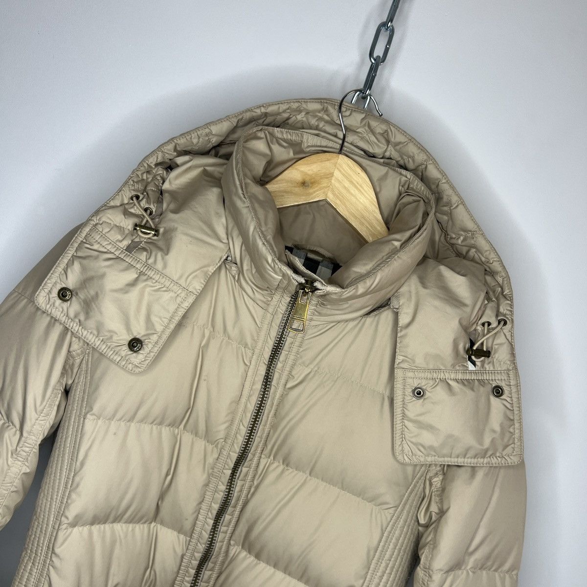Burberry Burberry Puffer Down Jacket Hooded Nova Check Beige Belted Size M / US 6-8 / IT 42-44 - 5 Thumbnail