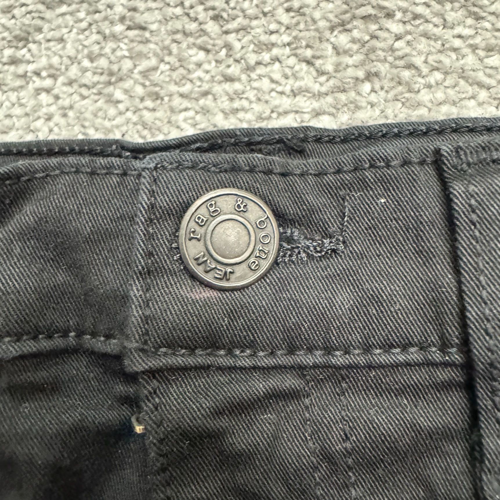 Rag & Bone Rag & Bone Jeans Womens 26 Black Mid Rise Skinny Denim Ankle Zip Stretch Casual Size 26" / US 2 / IT 38 - 6 Thumbnail
