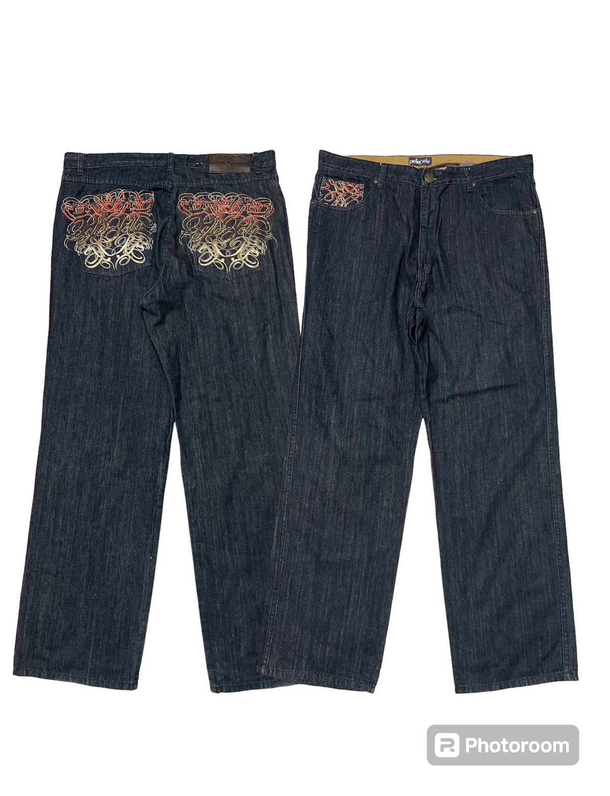 Pelle Pelle VINTAGE PELLE PELLE BAGGY PANT POCKET DESIGN Size US 41 - 1 Thumbnail