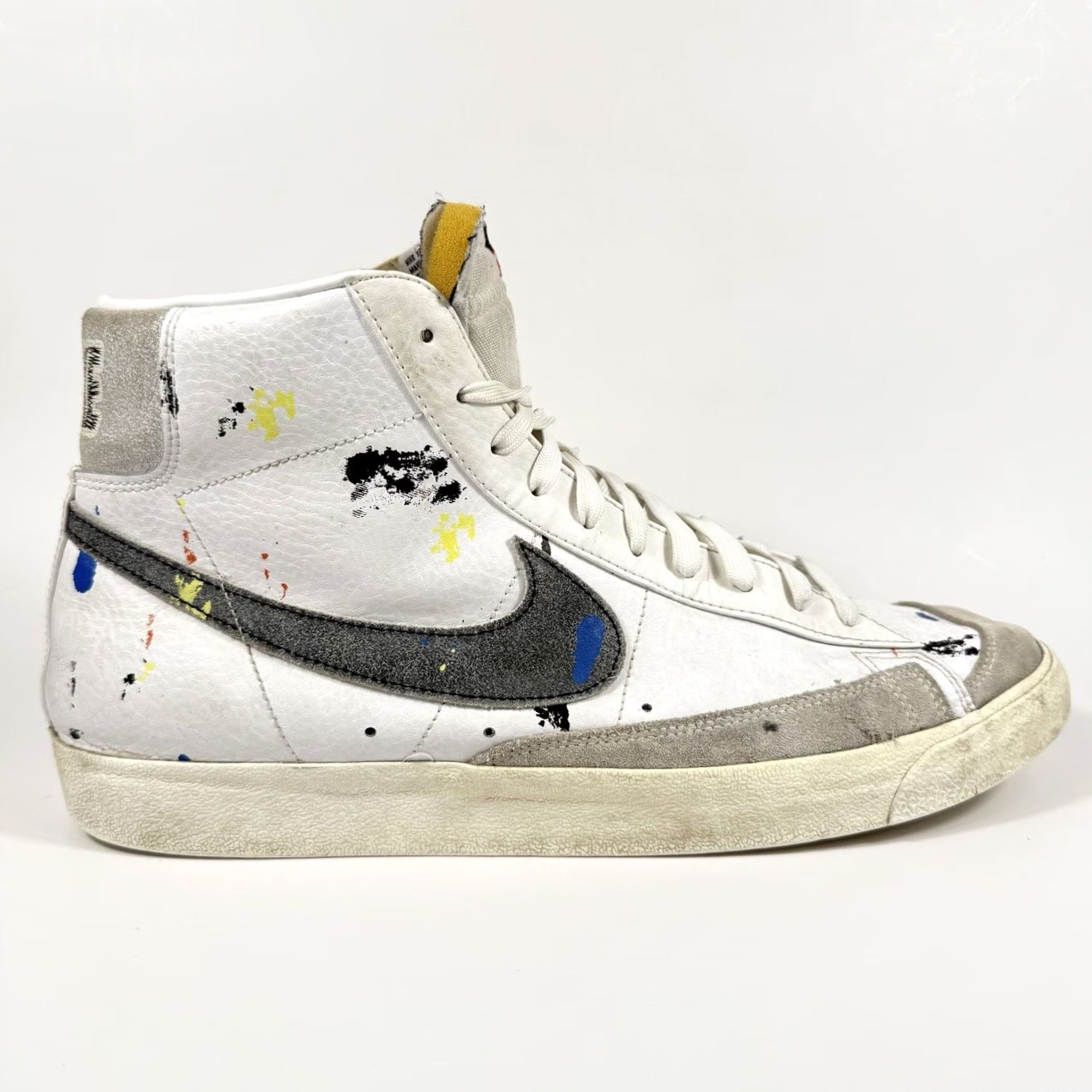 Nike Nike Blazer Mid '77 Men’s Size 15 Sneakers Paint Splatter DC7331-100 Size 40R - 2 Thumbnail