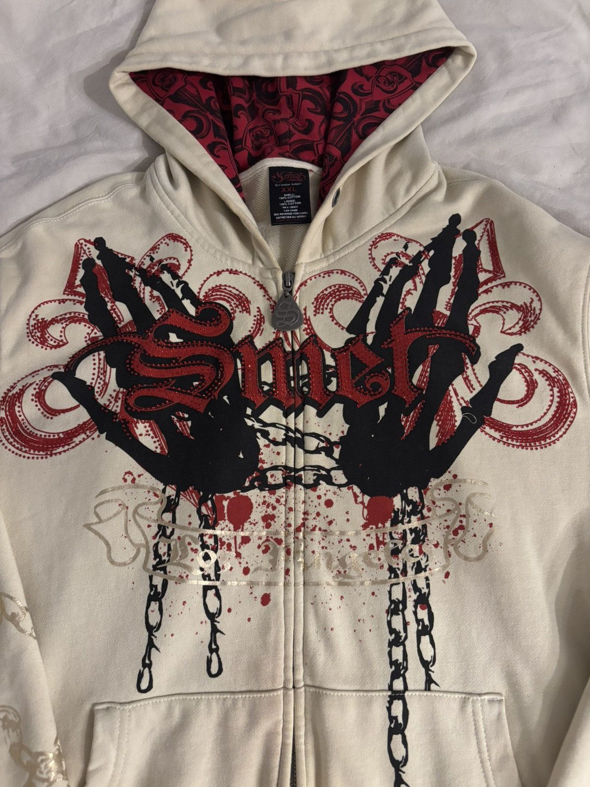 Christian Audigier Vintage SMET Christian Audigier Zip Hoodie Early 2000s Size US XXL / EU 58 / 5 - 2 Thumbnail