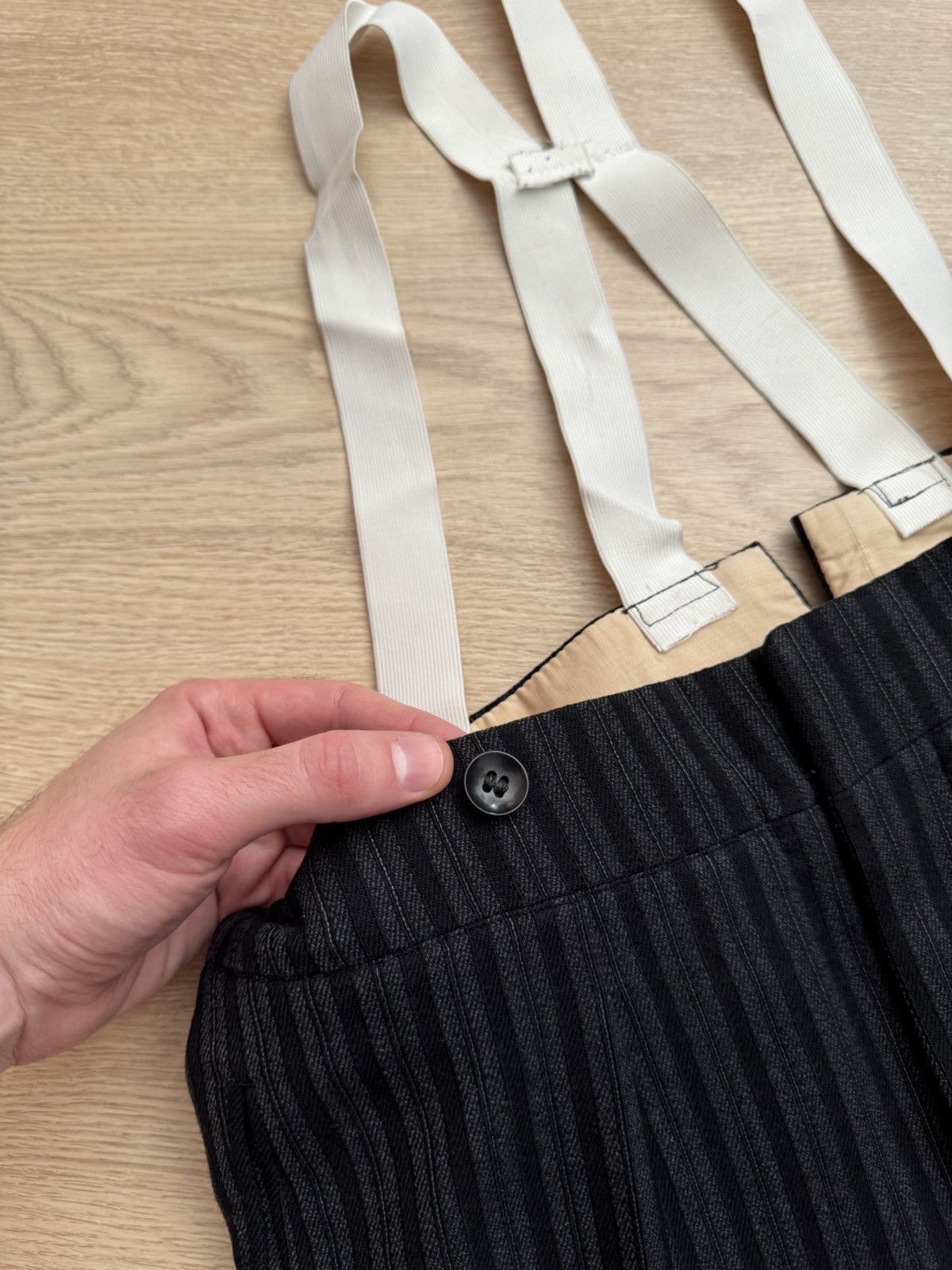 Vintage Vintage 40-50’s Archival Handmade Original WWII Wool Pants Size US 31 - 3 Thumbnail