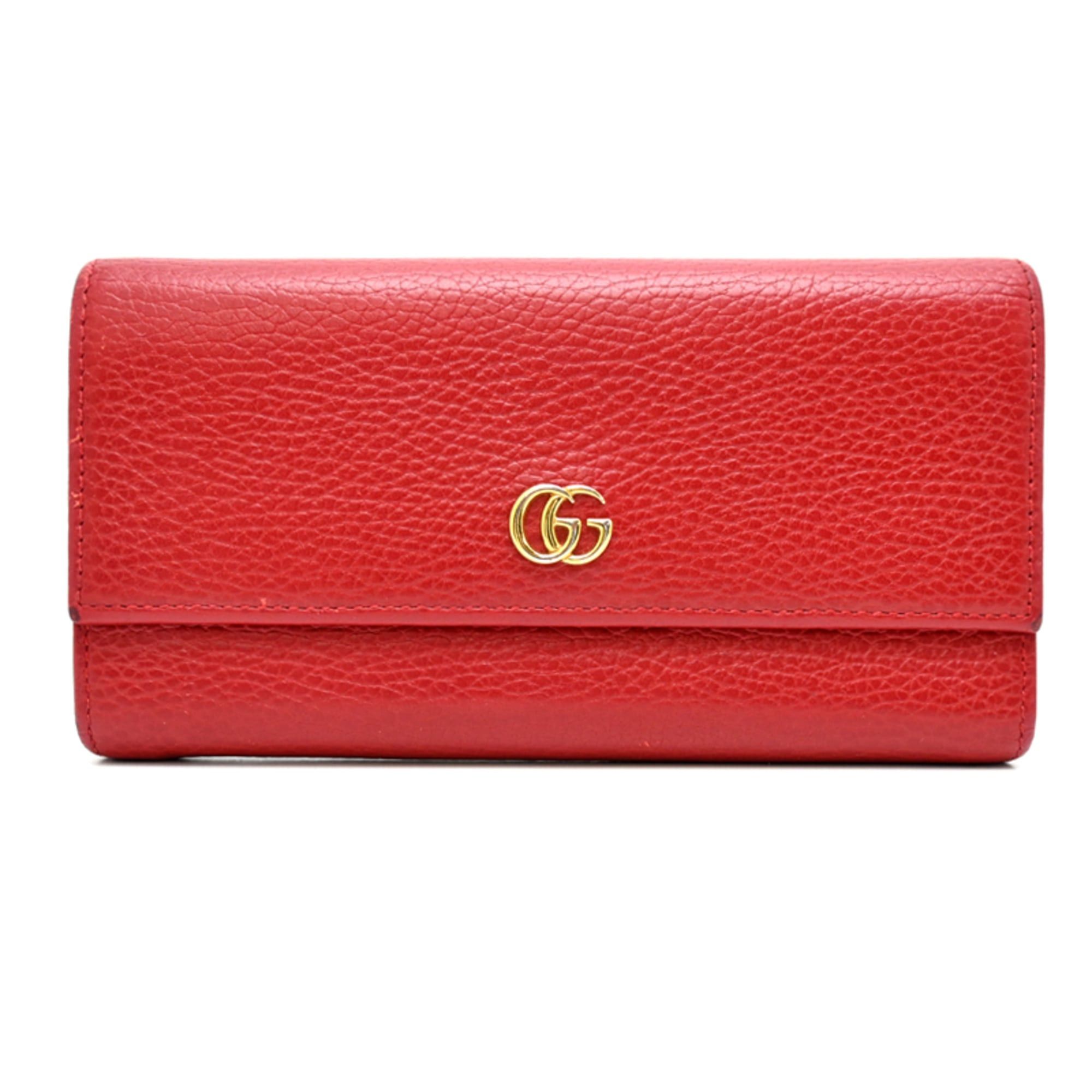 Gucci Gucci Petite G Marmont Continental Wallet, Women's Long 456116, Leather, Red Size ONE SIZE - 1 Thumbnail