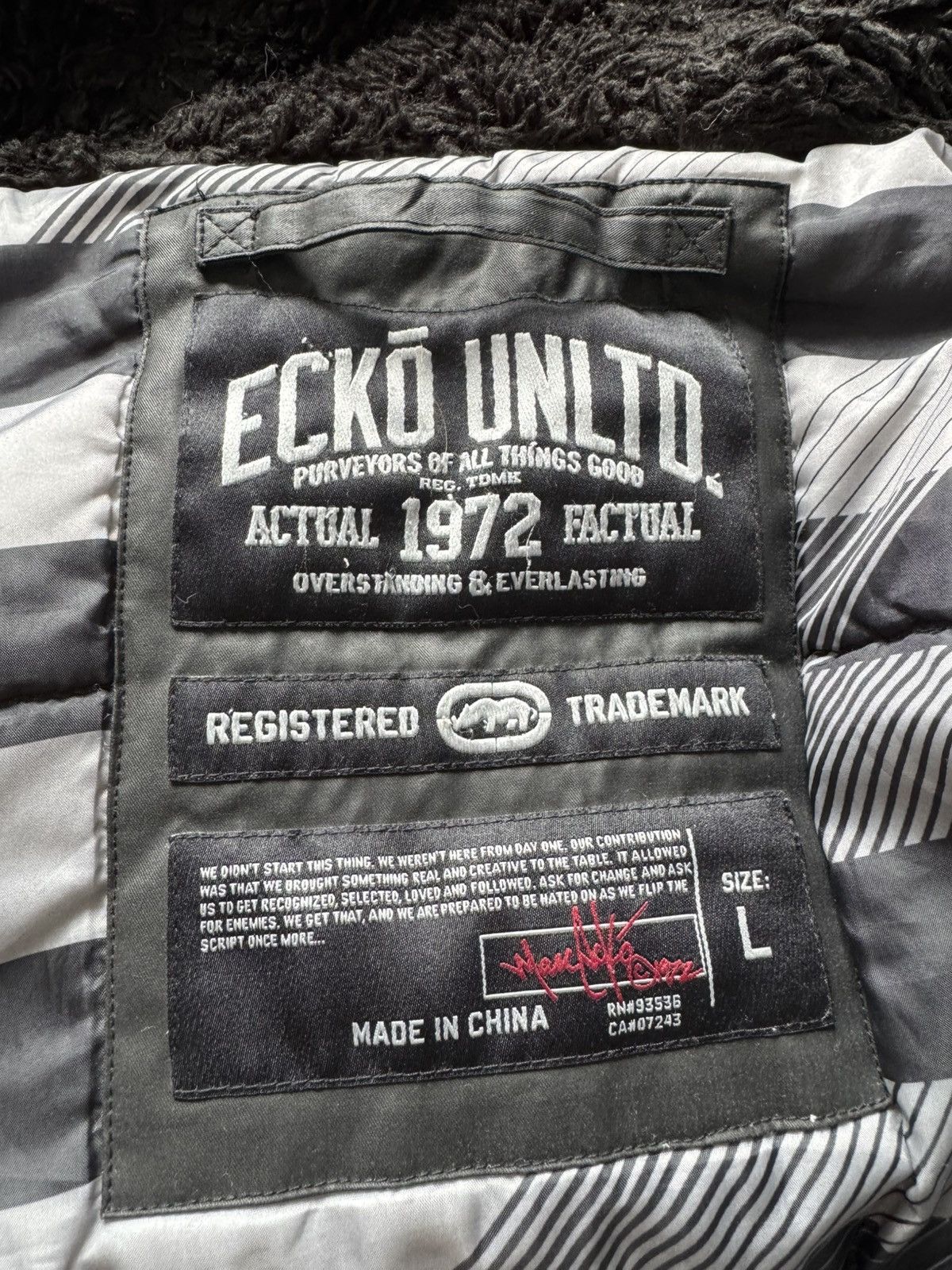 Ecko Unltd. Ecko Unltd Waxed Jacket Winter Fur Rap Baggy Streetwear Size US L / EU 52-54 / 3 - 10 Thumbnail