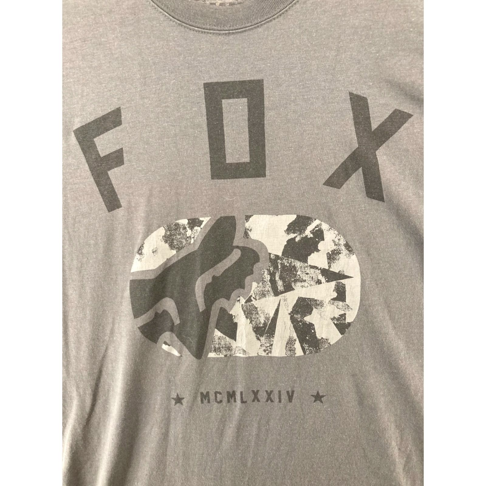 Logo 7 VINTAGE Fox Tech Mens TShirt Medium Gray Active Racing Logo Size US M / EU 48-50 / 2 - 2 Thumbnail