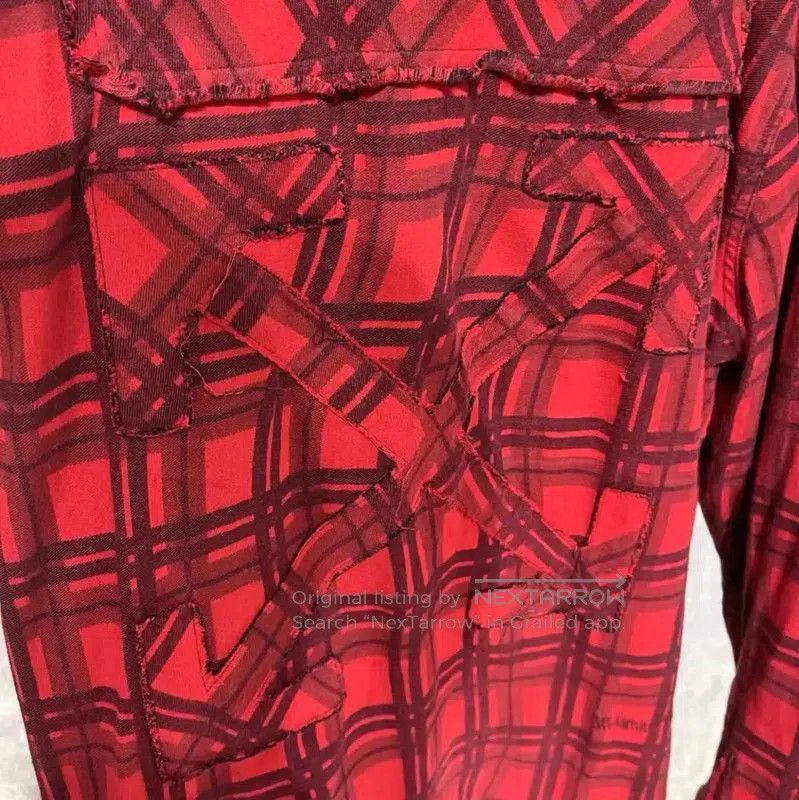 Off-White Off-White Red Plaid Cotton Long Sleeve Shirt . Size US S / EU 44-46 / 1 - 6 Thumbnail