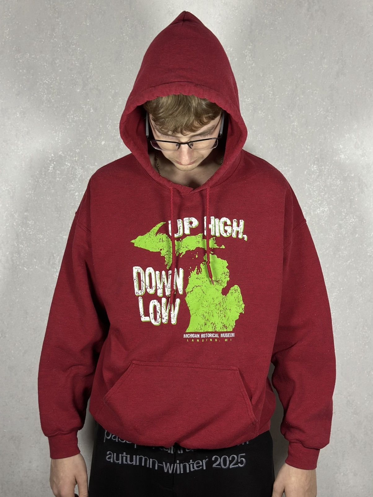 Hypebeast VTG Hoodie Up High Down Low Big Logo Hype Baggy Staff Pick Size US L / EU 52-54 / 3 - 13 Thumbnail
