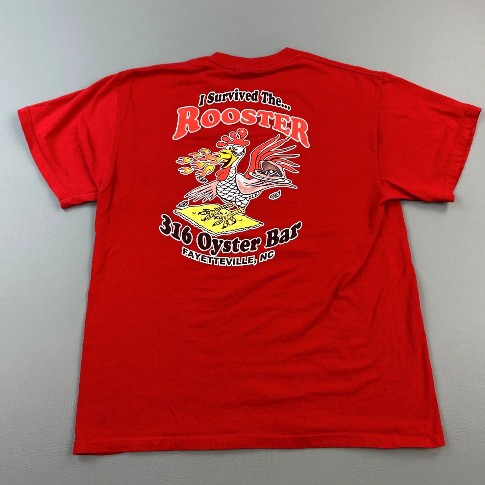 Delta Vintage Delta Pro Weight Shirt Mens Large Red 316 Oyster Bar NC Pocket Tee Y2K Size US L / EU 52-54 / 3 - 5 Thumbnail