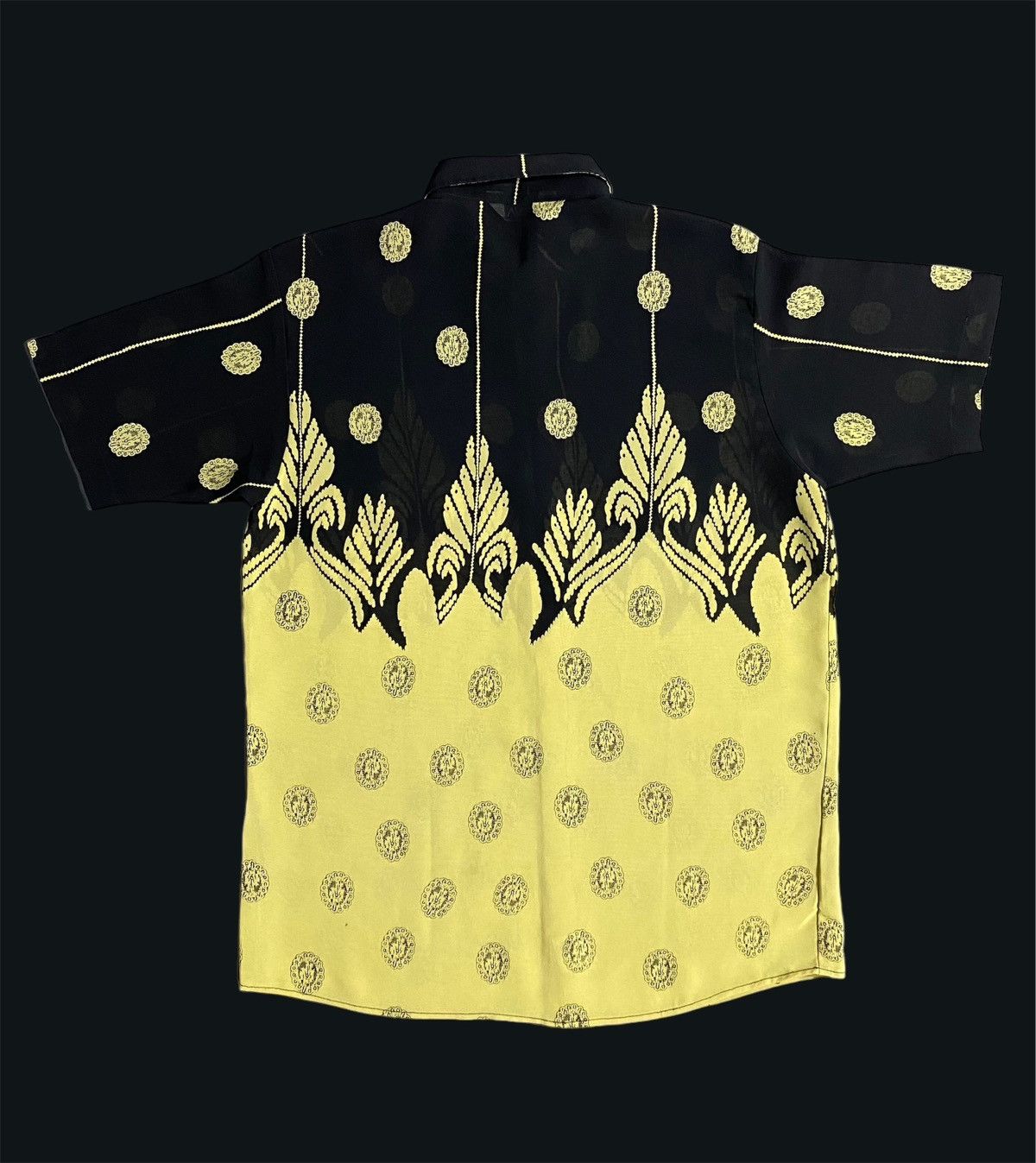 Japanese Brand × Vintage Yellow Peacock Tails Monolux Shirts Size US M / EU 48-50 / 2 - 2 Thumbnail