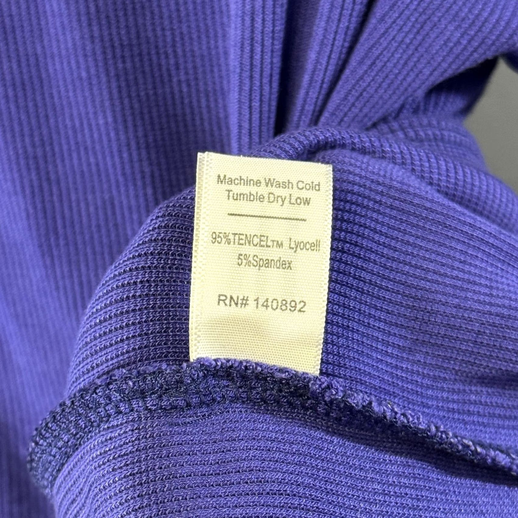Marine Layer Marine Layer Sweater Womens Large Purple Textured Long Sleeve Pullover Lyocell Spandex Knit Pattern Solid Vintage No Size L / US 10 / IT 46 - 5 Thumbnail