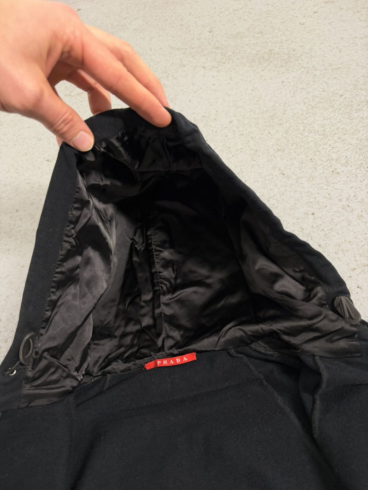 Prada Prada Black Tab Nylon Hood Zip Hoodie Size S / US 4 / IT 40 - 17 Thumbnail