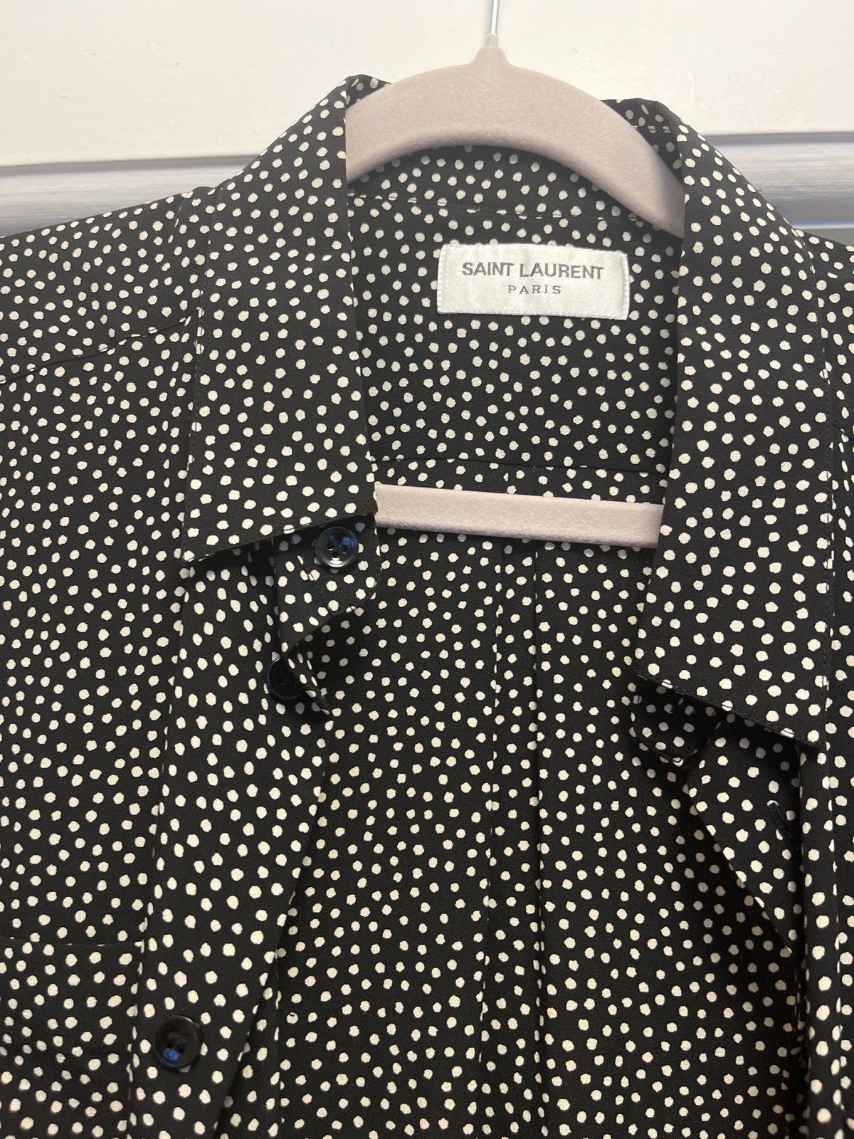 Saint Laurent Paris Saint Laurent silk shirt polkadot Size US L / EU 52-54 / 3 - 5 Thumbnail