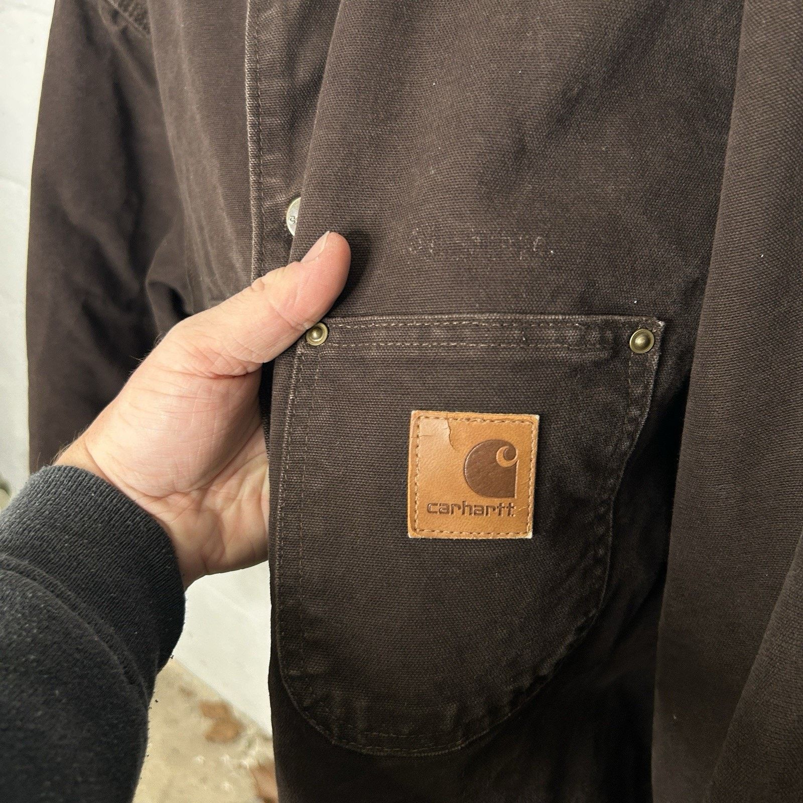Carhartt Vintage Carhartt Blanket-Lined Chore Coat “Dark Brown” C02 Size US L / EU 52-54 / 3 - 4 Thumbnail