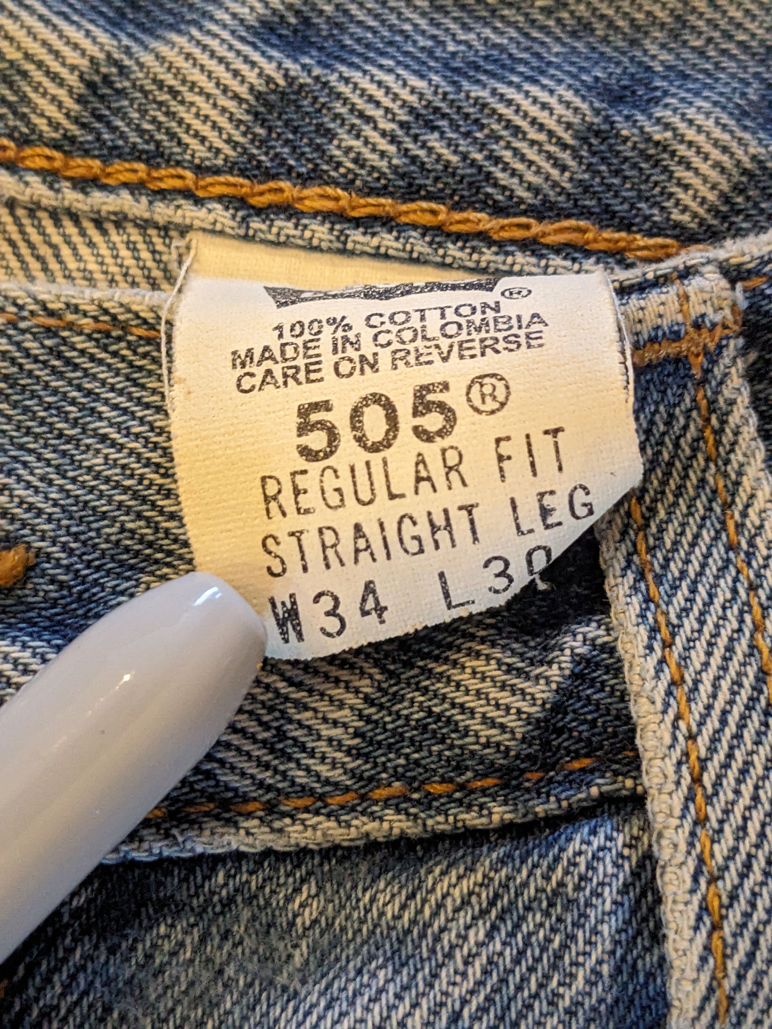 Levi's × Vintage Vintage 90s Levi's 505 34 x 30 Regular Straight Leg Denim Size US 34 / EU 50 - 6 Thumbnail