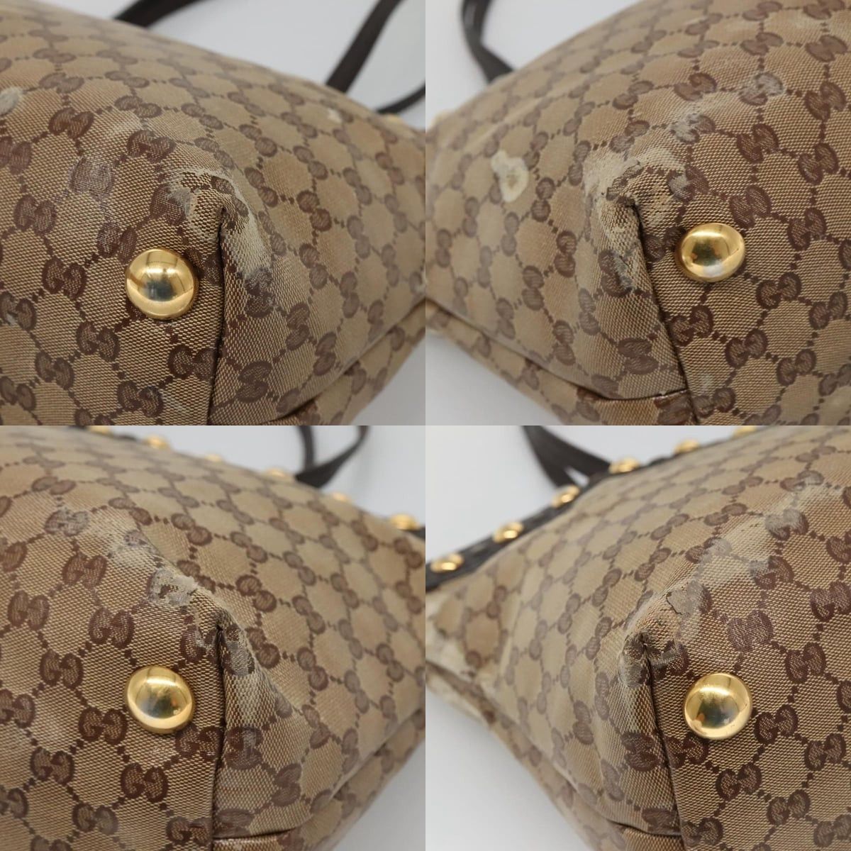 Gucci GUCCI GG Crystal Tote Bag Coated Canvas Beige Gold Size ONE SIZE - 10 Thumbnail