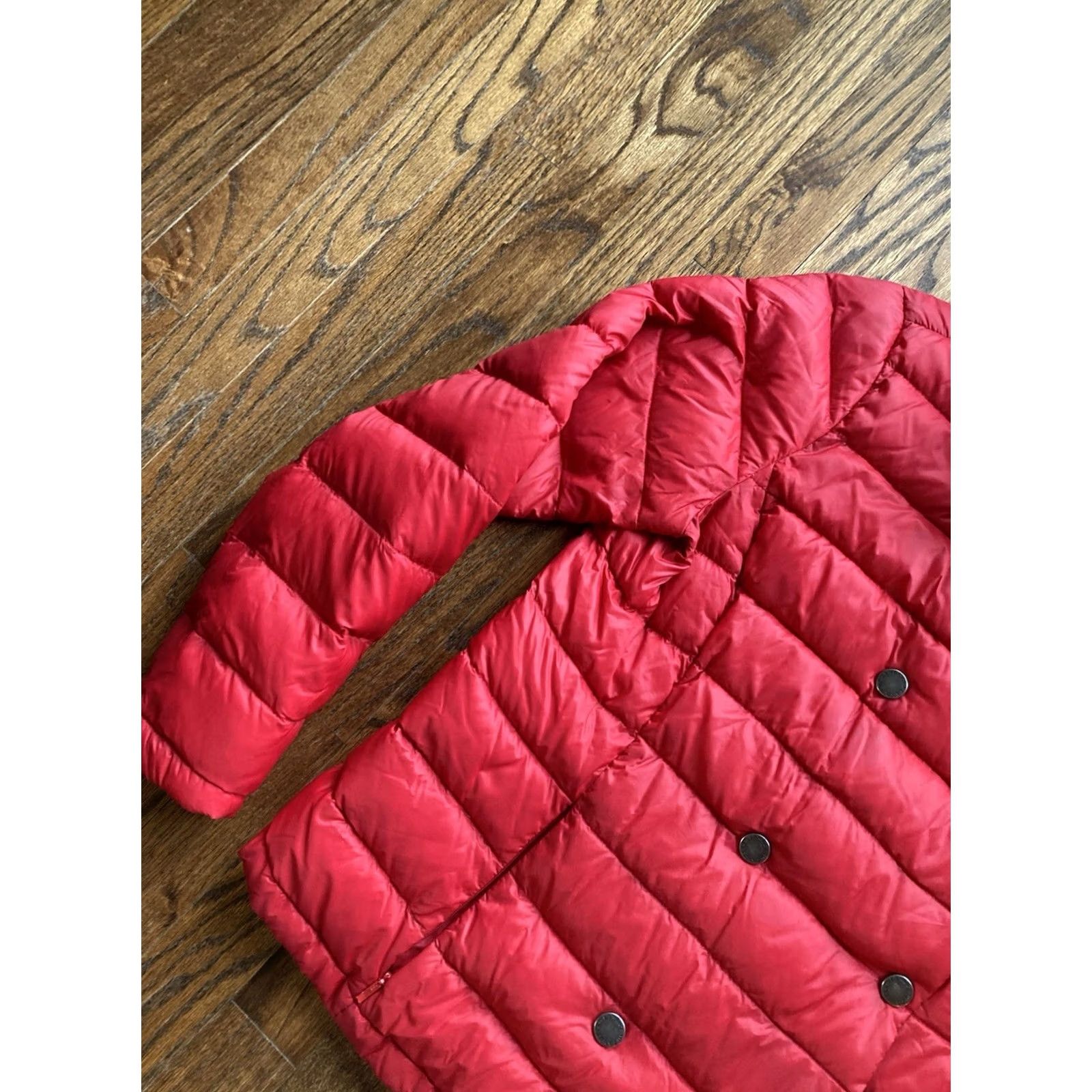 Lands' End Lands' End Puffer Jacket Womens Size M Down Red Full Zip Pockets Quilted Outdoor Ski Size M / US 6-8 / IT 42-44 - 2 Thumbnail