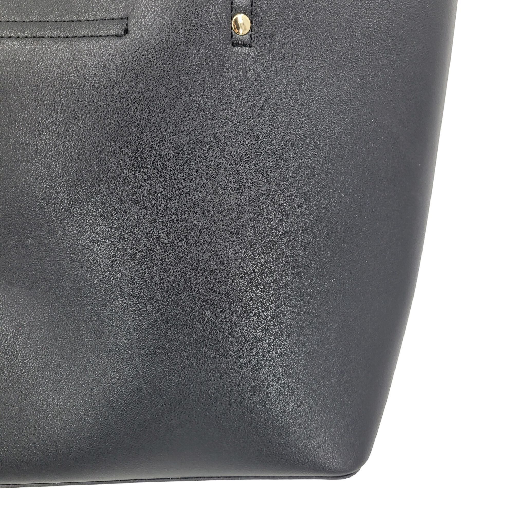 Nanette Lepore Nanette Lepore Black Vegan Faux Leather Tote Bag Multiple Po Size ONE SIZE - 4 Thumbnail